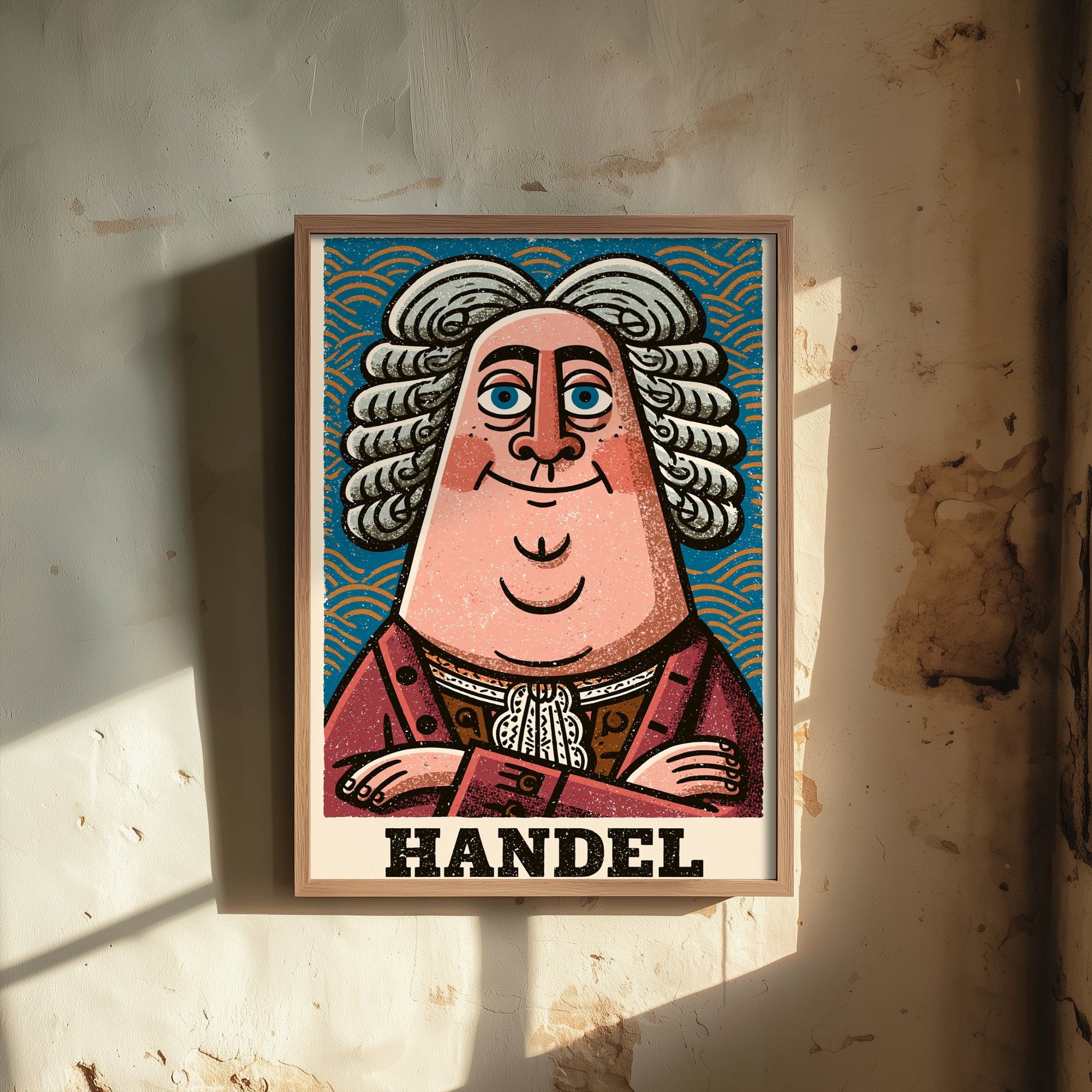 George Frideric Handel Art Print - Baroque Composer Portrait Poster - Bold Woodcut Illustration - Music 2/3