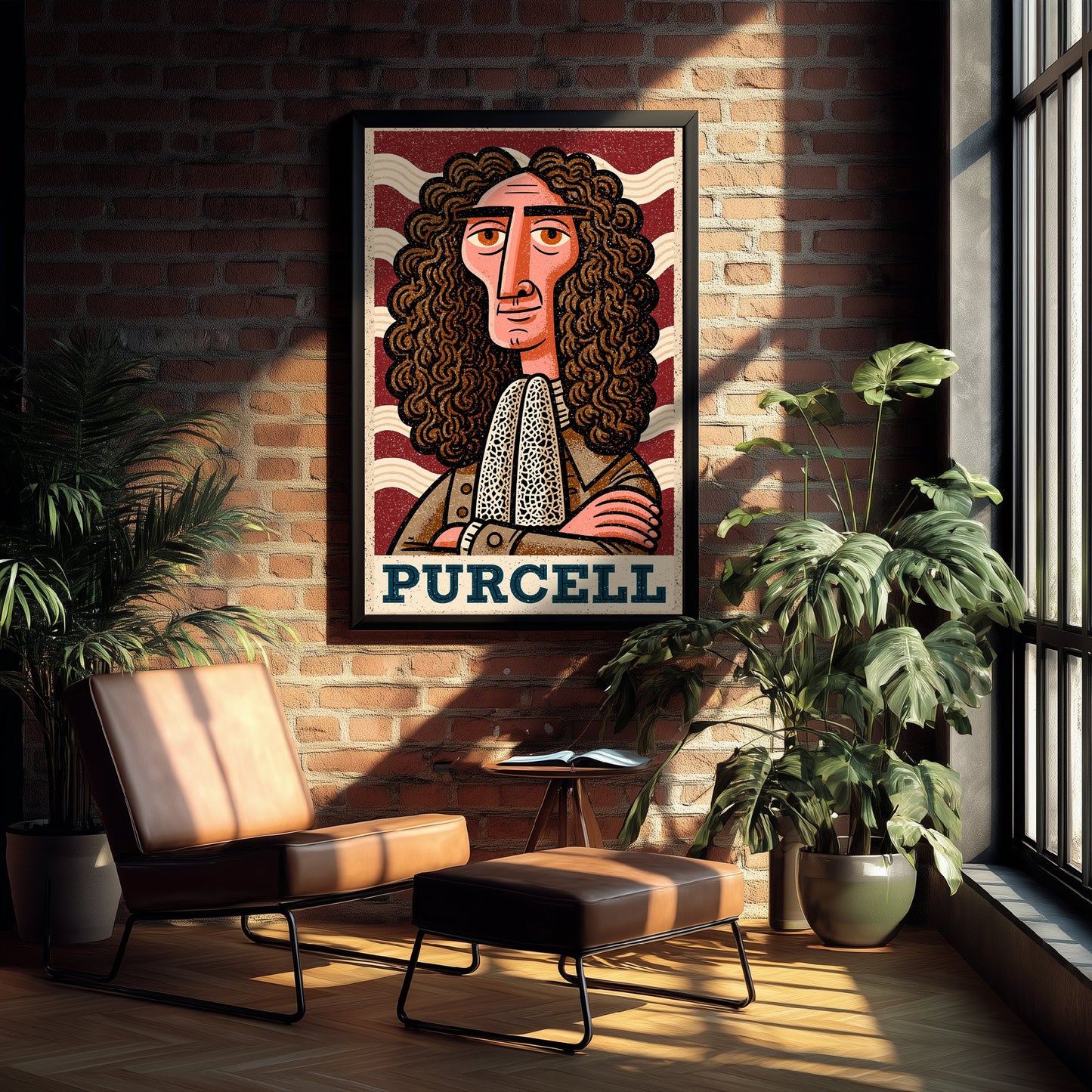 Henry Purcell Art Print - Baroque Composer Portrait Poster - Bold Woodcut Illustration - Classical Music 3/3