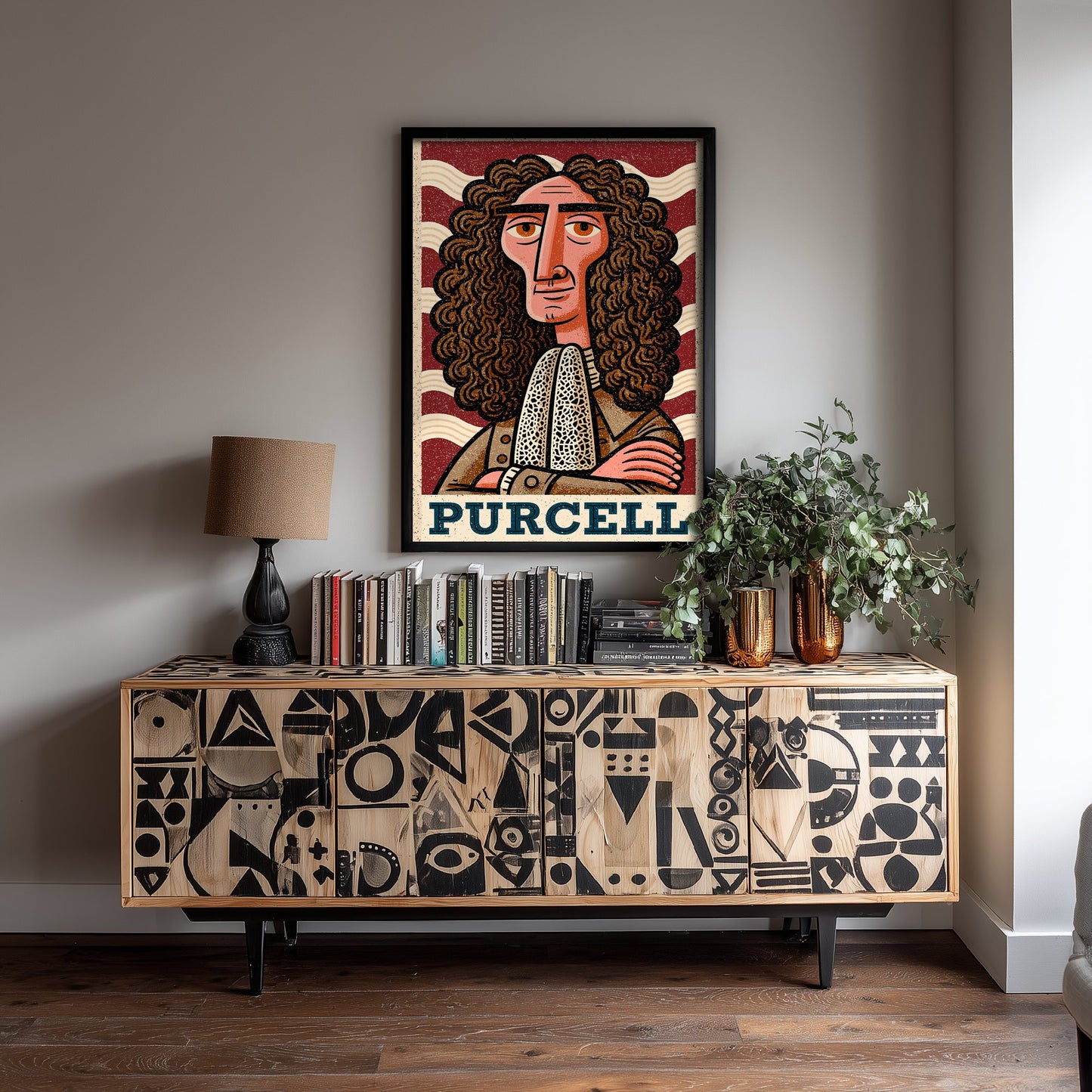Henry Purcell Art Print - Baroque Composer Portrait Poster - Bold Woodcut Illustration - Classical Music 3/3