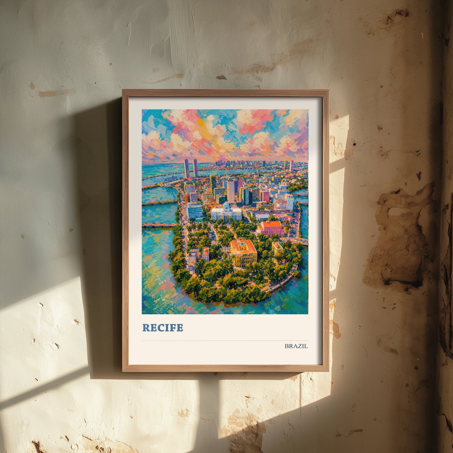 Recife Travel Poster - Brazil Art Print - Vibrant City Painting - Coastal Cityscape V3 3/3