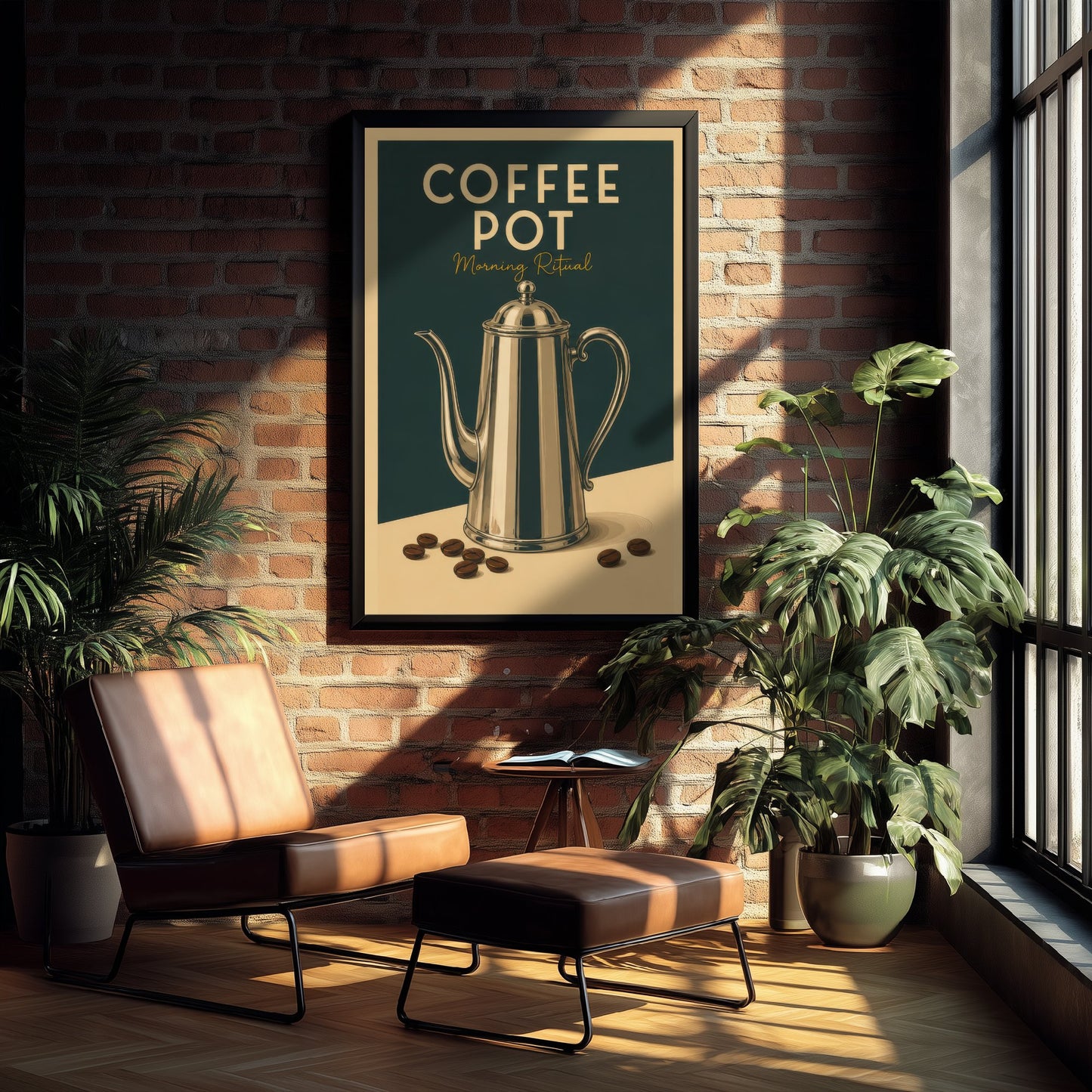 Vintage Coffee Pot Art Print - Morning Ritual Kitchen Poster - Food Illustration - Cafe Coffee Wall Art 1/3