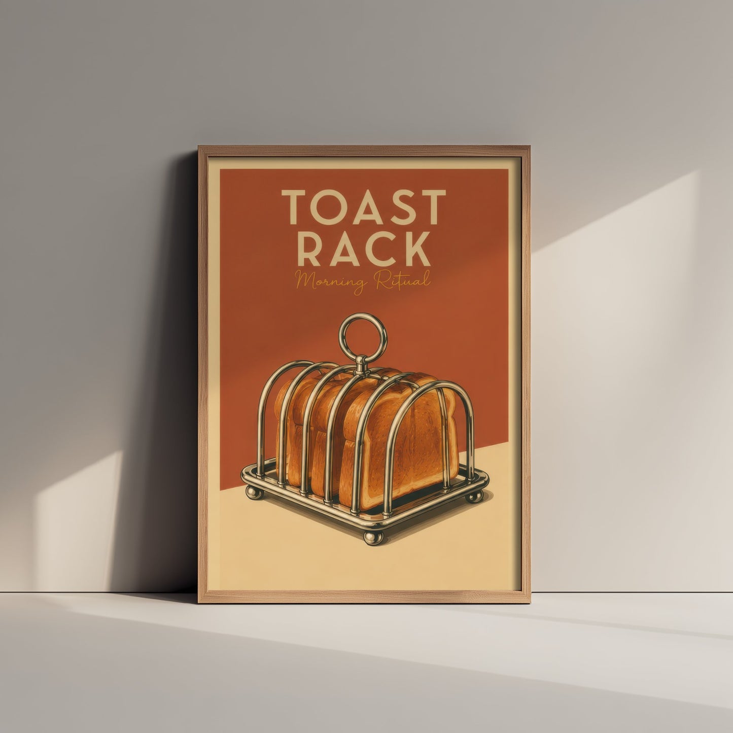 Vintage Toast Rack Art Print - Morning Ritual Kitchen Poster - Food Illustration - Breakfast Wall Art 2/3