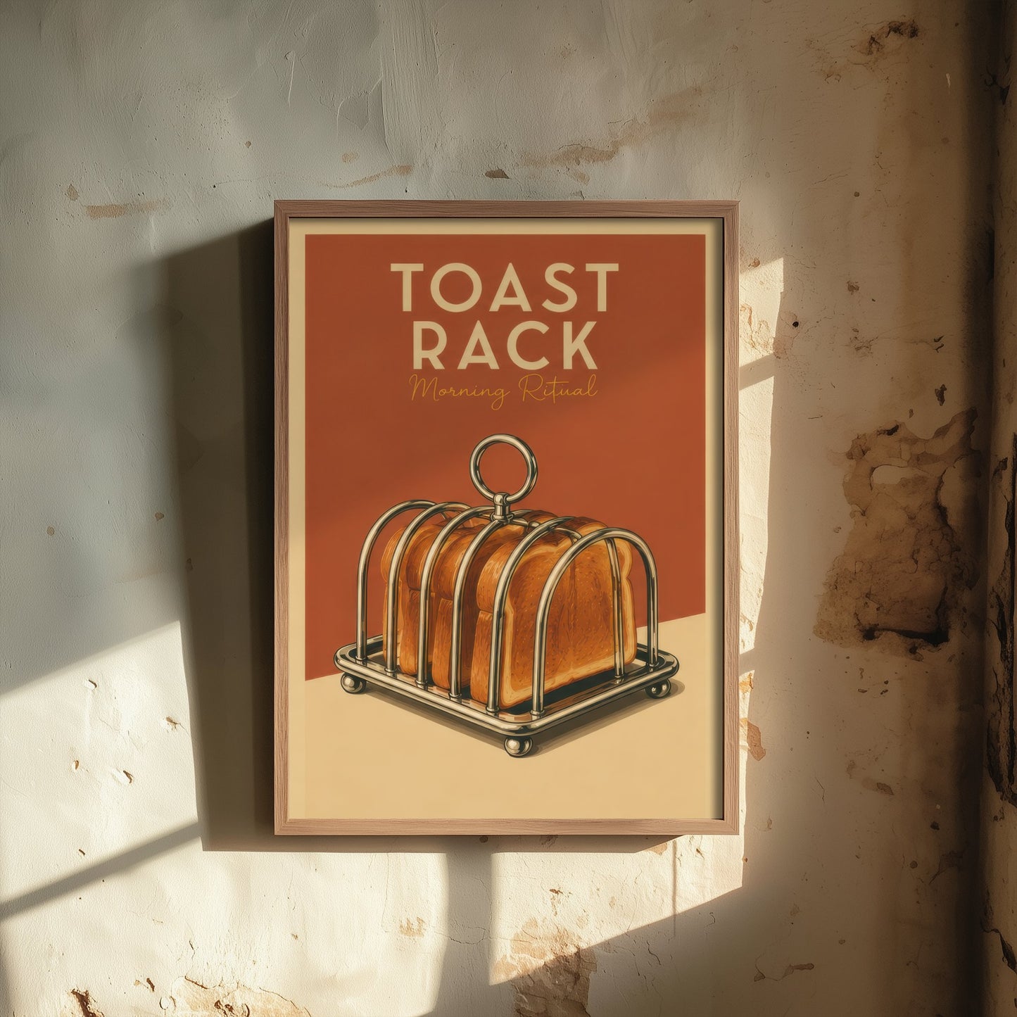 Vintage Toast Rack Art Print - Morning Ritual Kitchen Poster - Food Illustration - Breakfast Wall Art 2/3