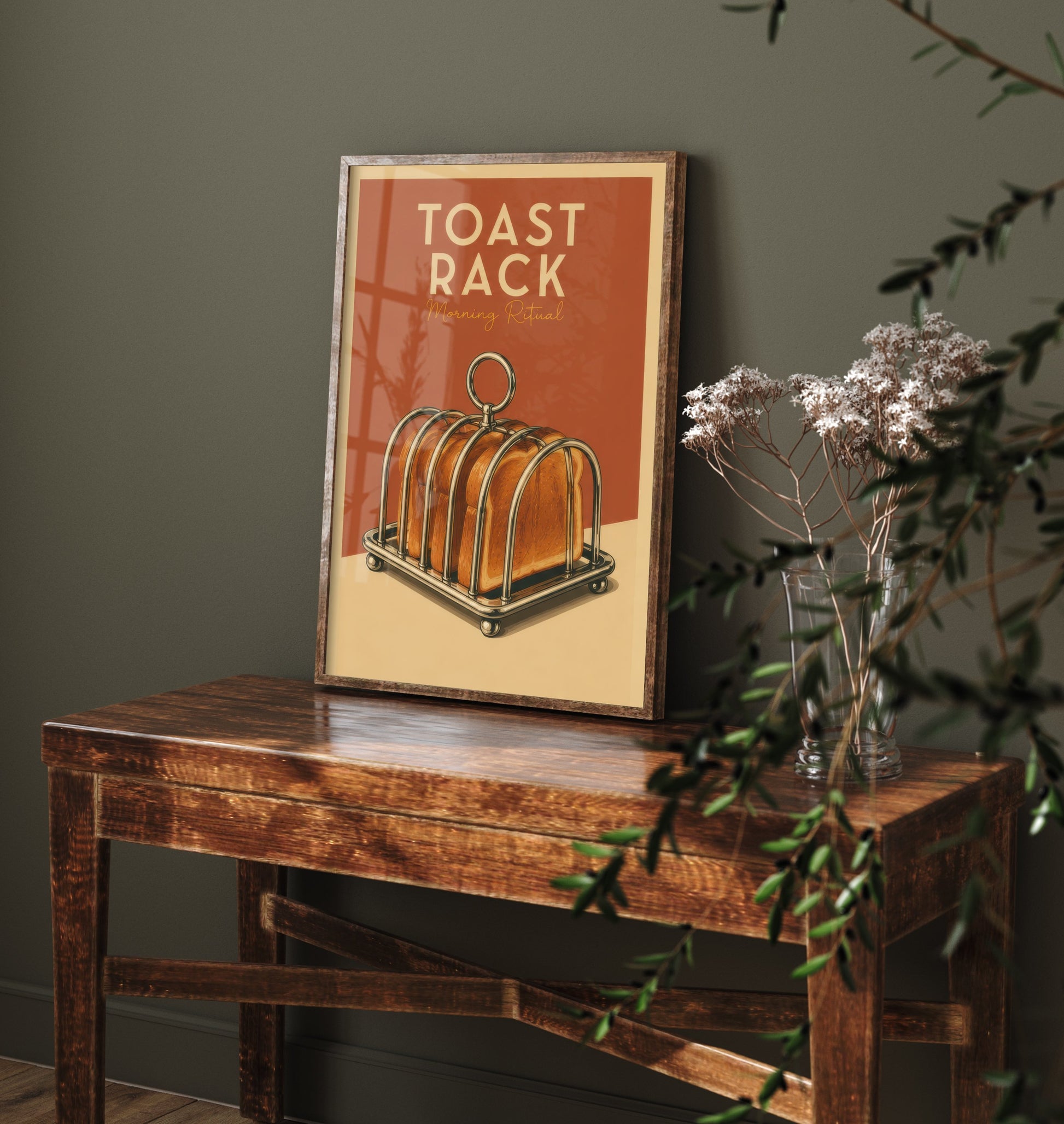 Vintage Toast Rack Art Print - Morning Ritual Kitchen Poster - Food Illustration - Breakfast Wall Art 2/3