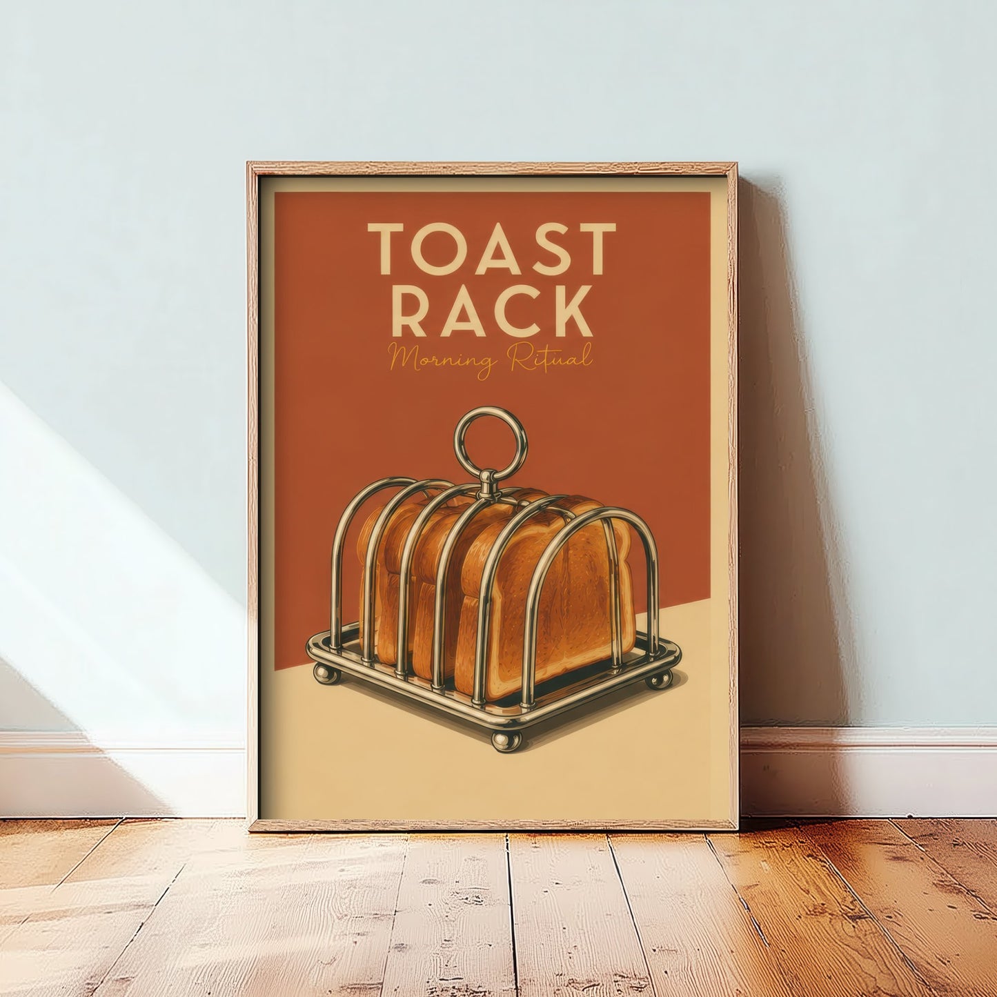 Vintage Toast Rack Art Print - Morning Ritual Kitchen Poster - Food Illustration - Breakfast Wall Art 2/3