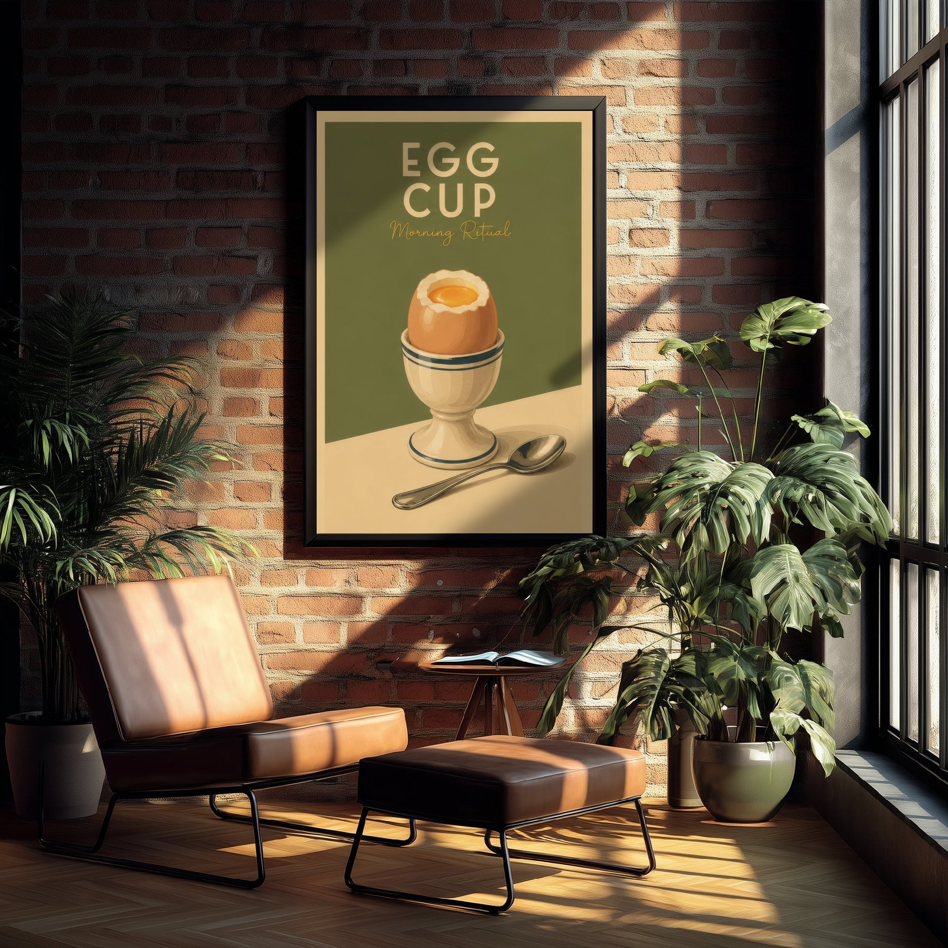 Vintage Egg Cup Art Print - Morning Ritual Kitchen Poster - Food Illustration - Breakfast Wall Art 3/3