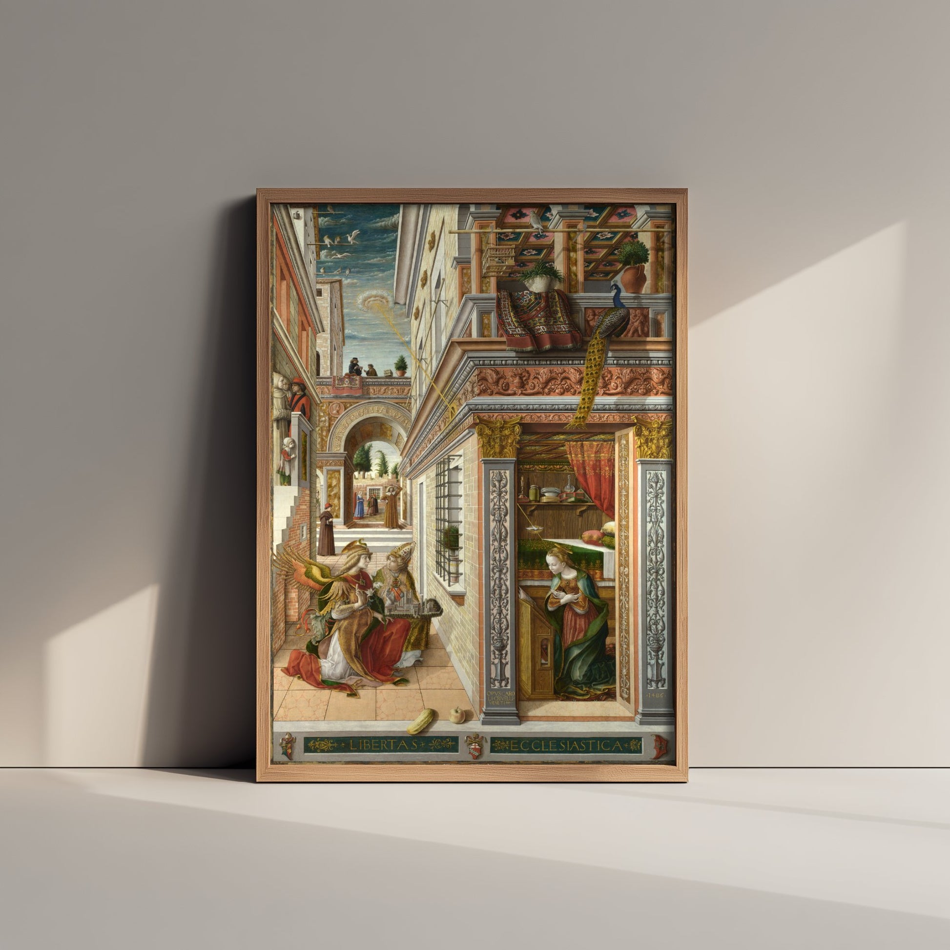 Carlo Crivelli - The Annunciation with Saint Emidius (1486) - Classic Painting Art Print Poster - Renaissance Wall Art