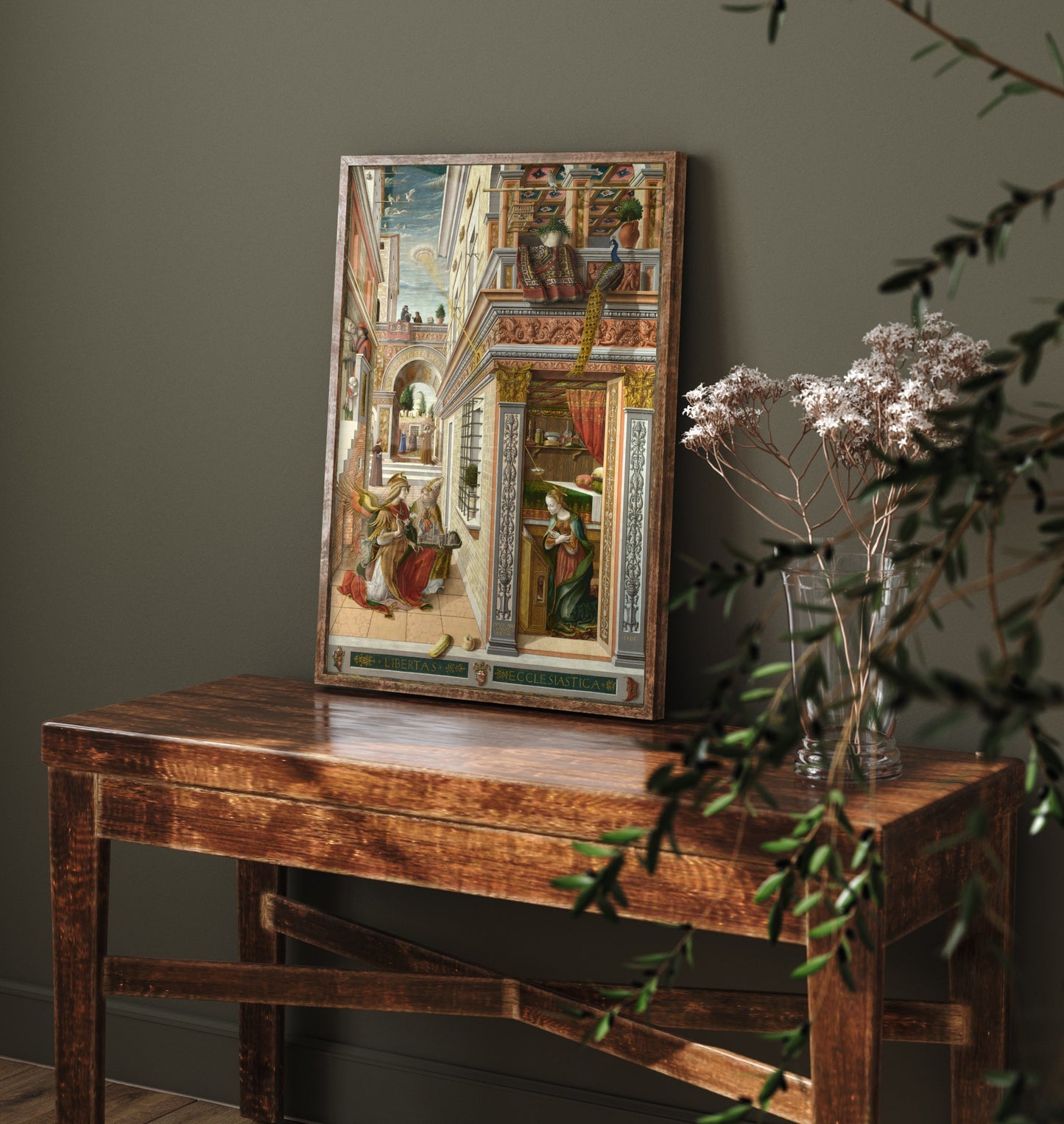 Carlo Crivelli - The Annunciation with Saint Emidius (1486) - Classic Painting Art Print Poster - Renaissance Wall Art