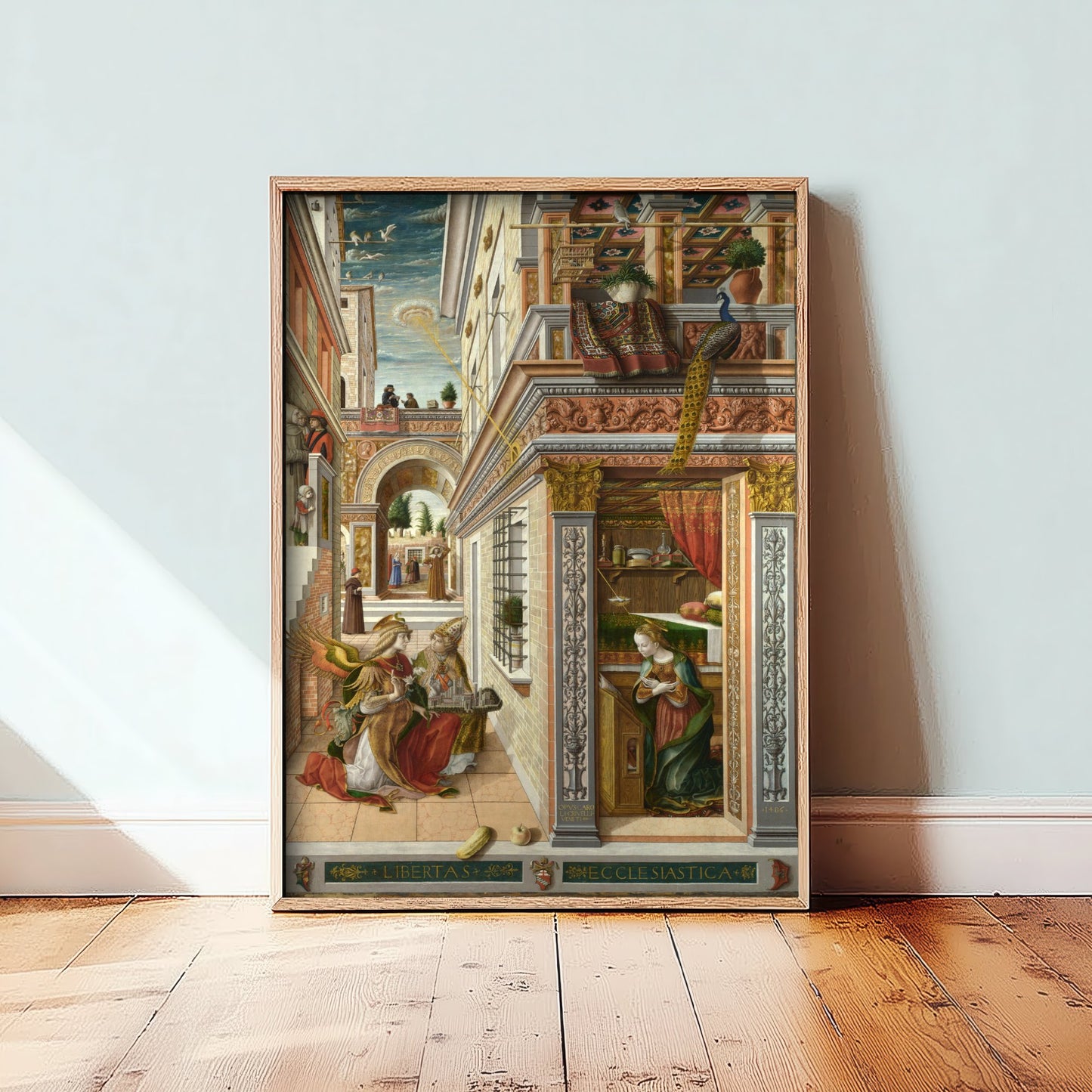 Carlo Crivelli - The Annunciation with Saint Emidius (1486) - Classic Painting Art Print Poster - Renaissance Wall Art
