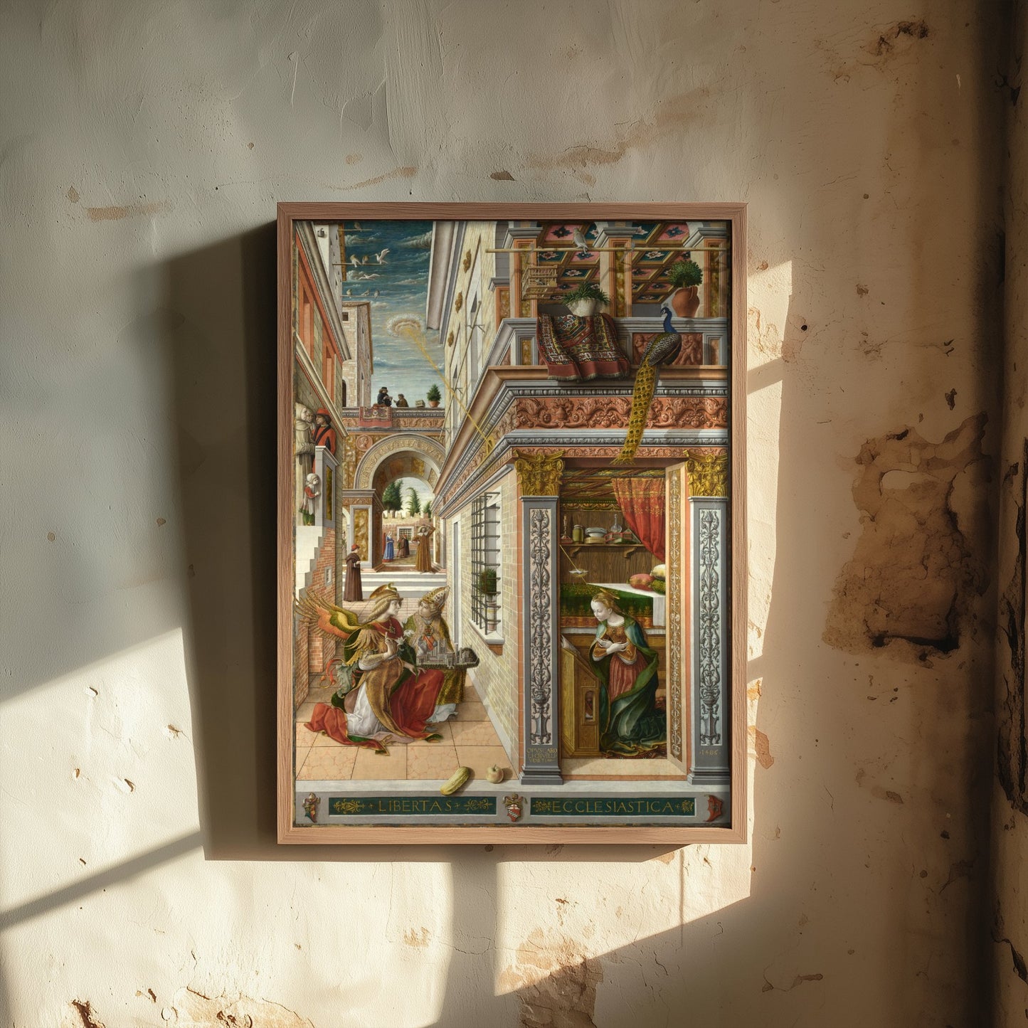 Carlo Crivelli - The Annunciation with Saint Emidius (1486) - Classic Painting Art Print Poster - Renaissance Wall Art