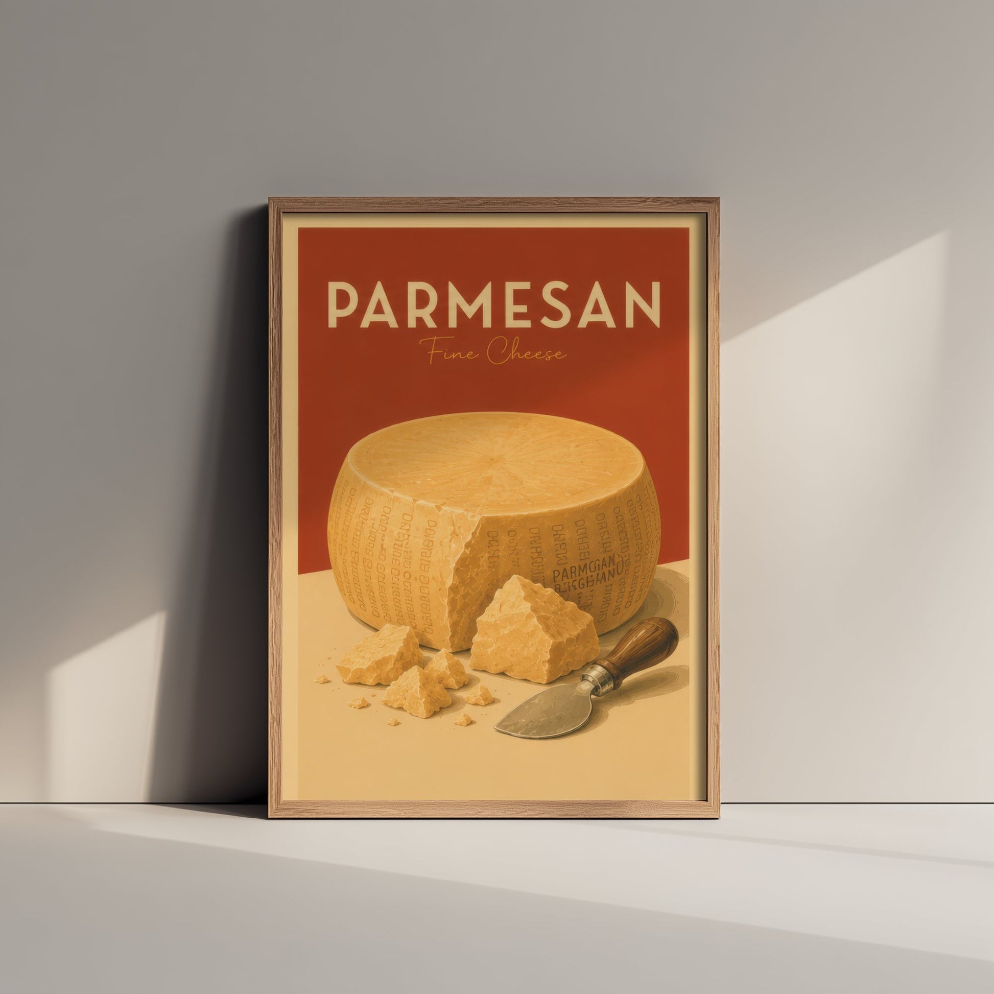 Vintage Parmesan Art Print - Fine Cheese Kitchen Poster - Food Illustration - Italian Deli Wall Art 2/3