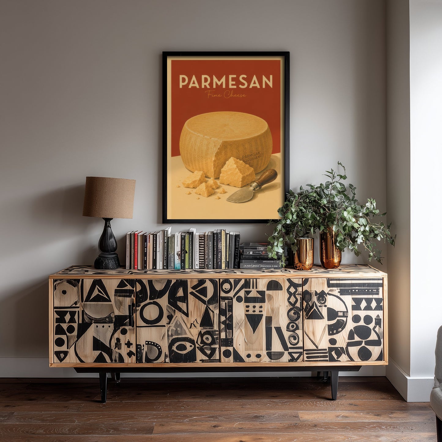 Vintage Parmesan Art Print - Fine Cheese Kitchen Poster - Food Illustration - Italian Deli Wall Art 2/3