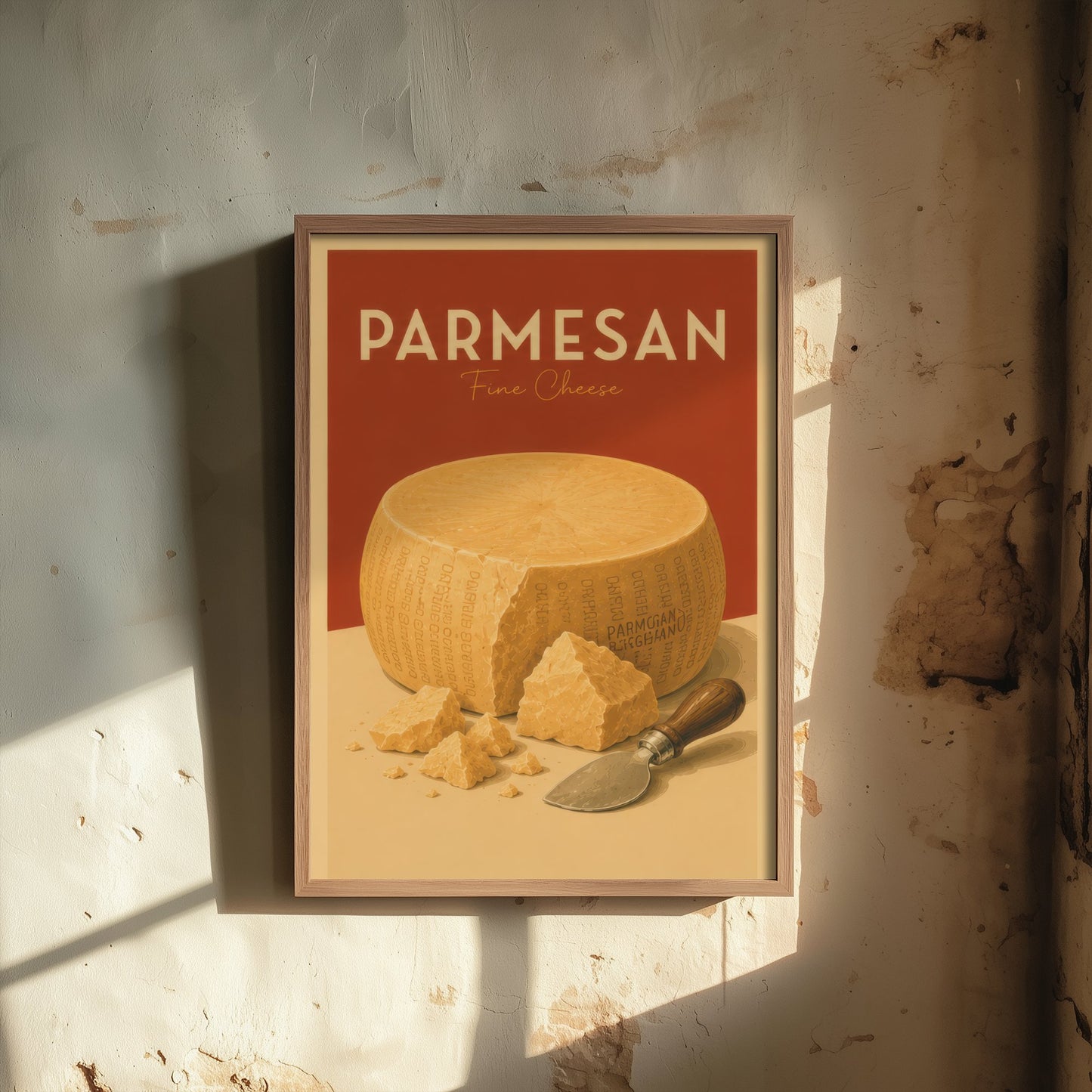 Vintage Parmesan Art Print - Fine Cheese Kitchen Poster - Food Illustration - Italian Deli Wall Art 2/3