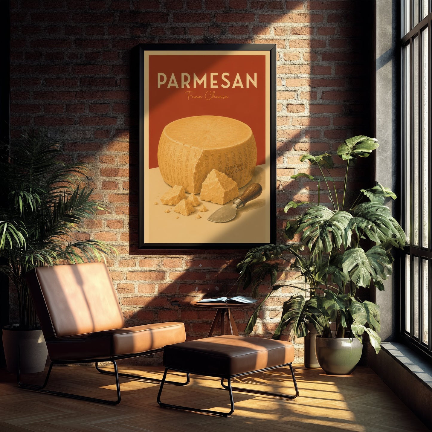 Vintage Parmesan Art Print - Fine Cheese Kitchen Poster - Food Illustration - Italian Deli Wall Art 2/3
