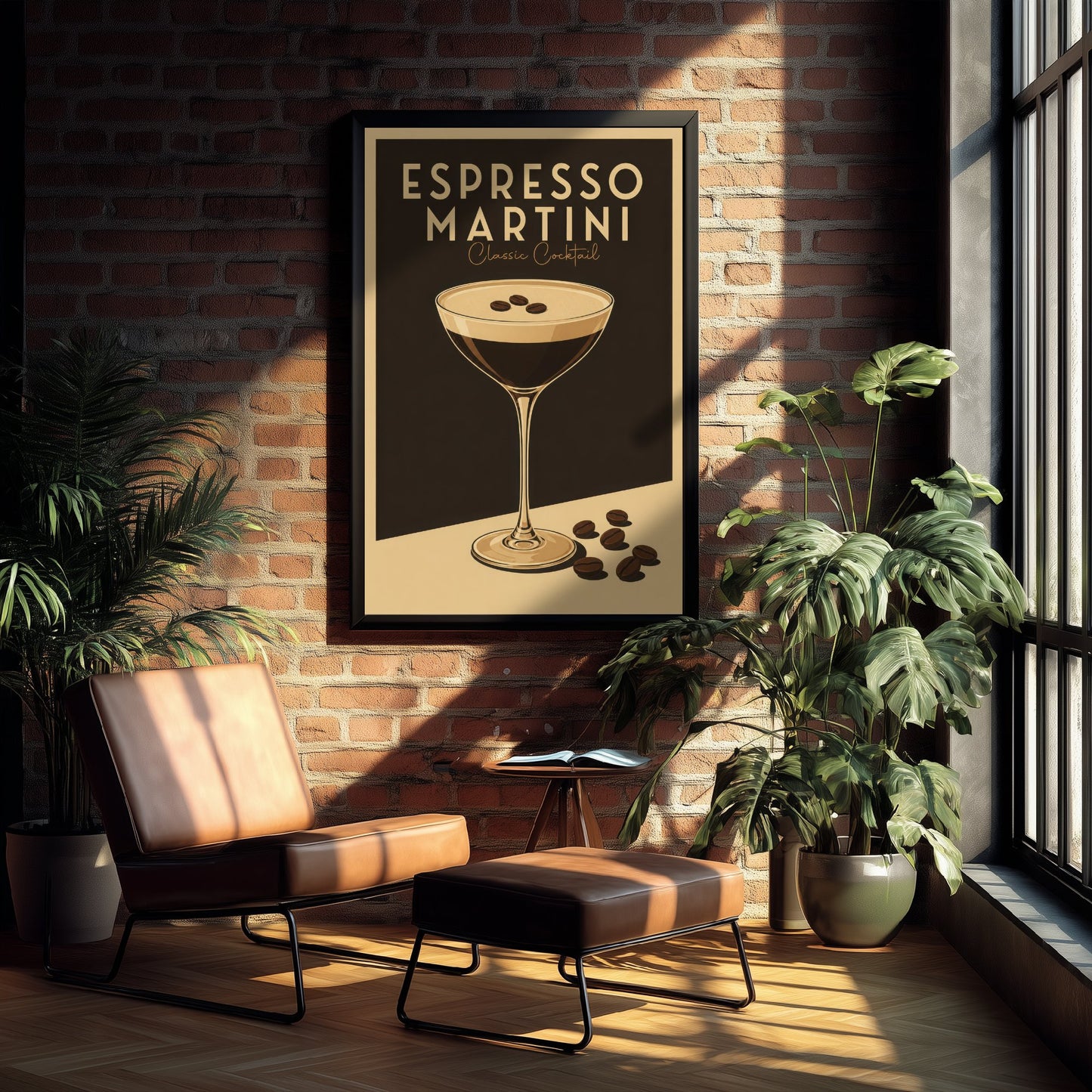 Espresso Martini Art Print - Vintage Cocktail Poster - Retro Bar Cart Illustration - Classic Drink Kitchen Art 1/3