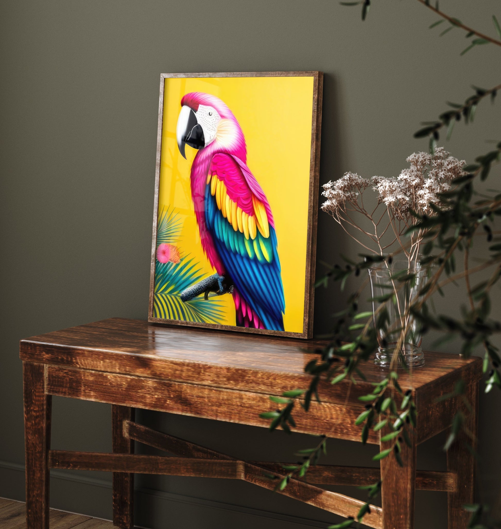 Parrot Pop Art Print - Colourful Tropical Bird Poster - Bright Macaw Illustration - Vibrant Parrot 3/3