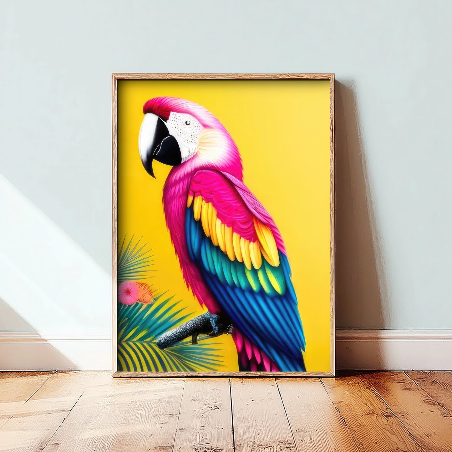 Parrot Pop Art Print - Colourful Tropical Bird Poster - Bright Macaw Illustration - Vibrant Parrot 3/3