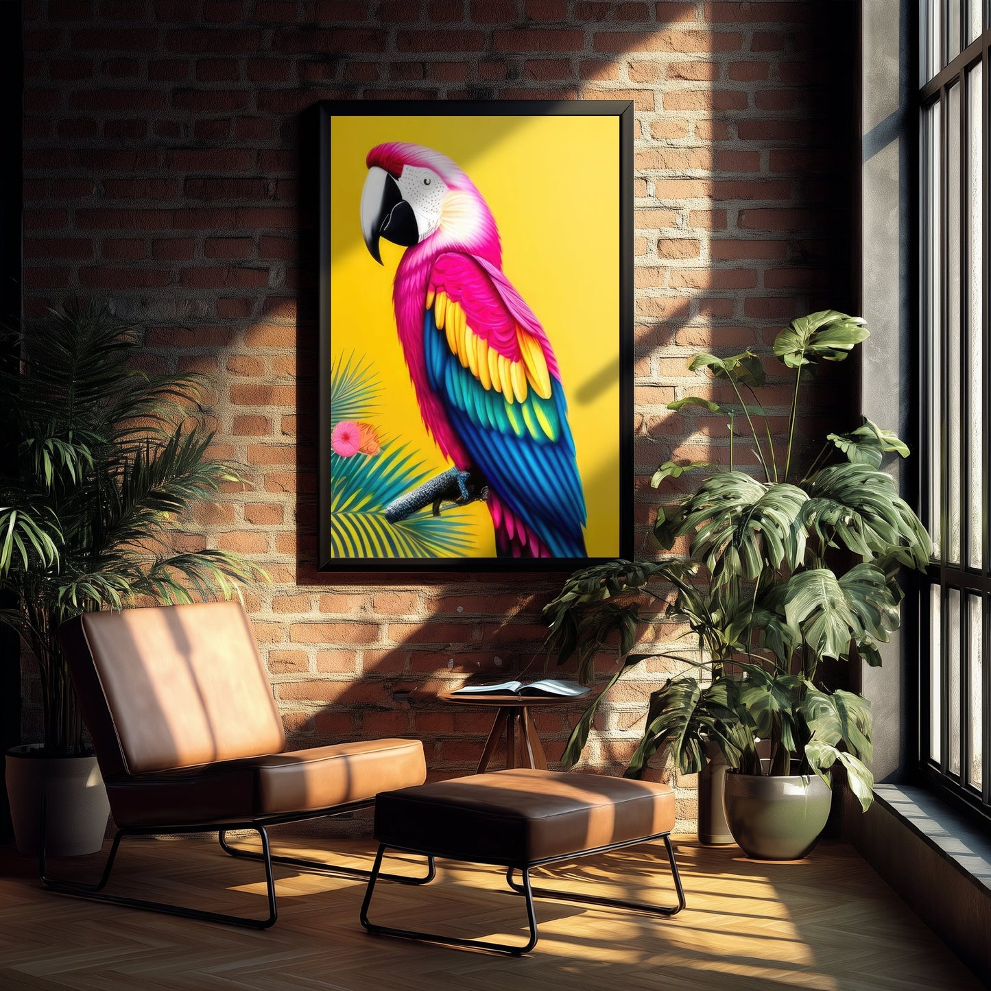 Parrot Pop Art Print - Colourful Tropical Bird Poster - Bright Macaw Illustration - Vibrant Parrot 3/3