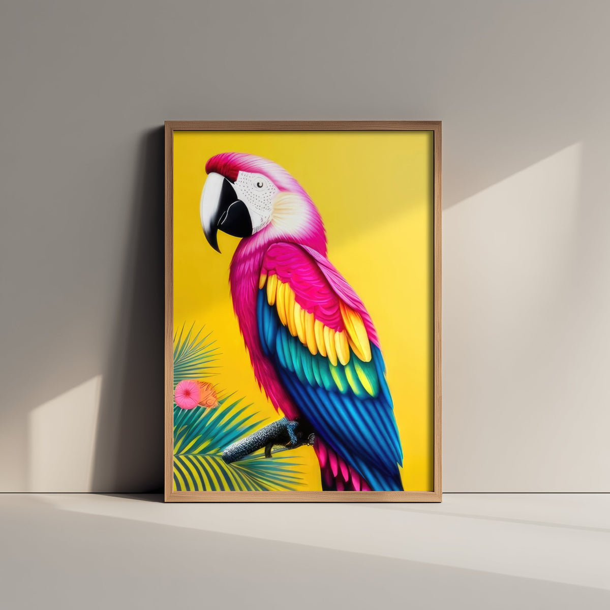 Parrot Pop Art Print - Colourful Tropical Bird Poster - Bright Macaw Illustration - Vibrant Parrot 3/3