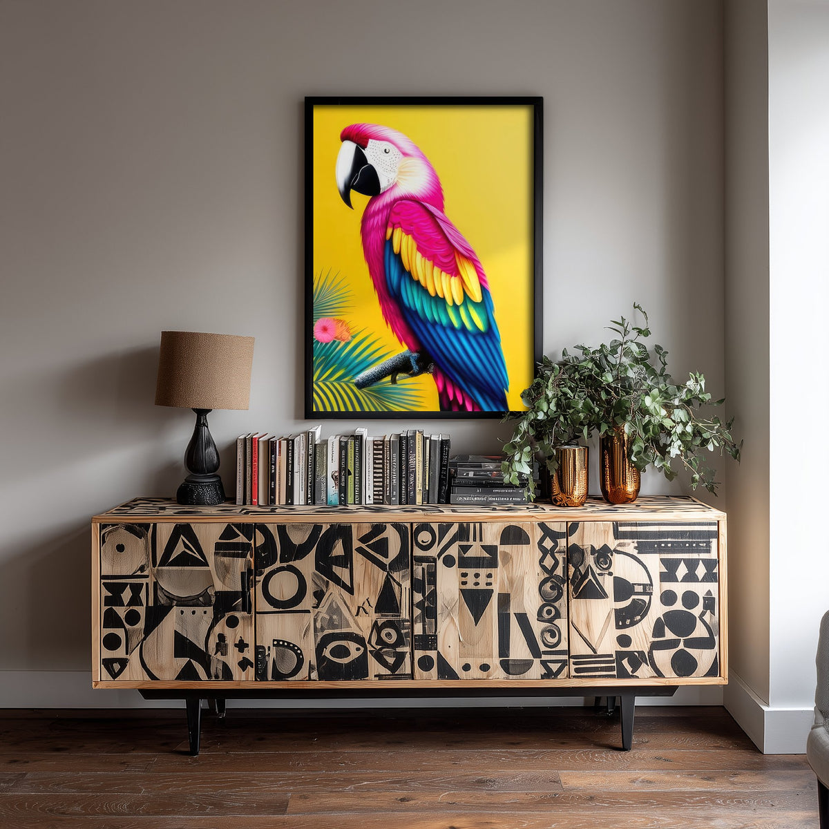 Parrot Pop Art Print - Colourful Tropical Bird Poster - Bright Macaw Illustration - Vibrant Parrot 3/3