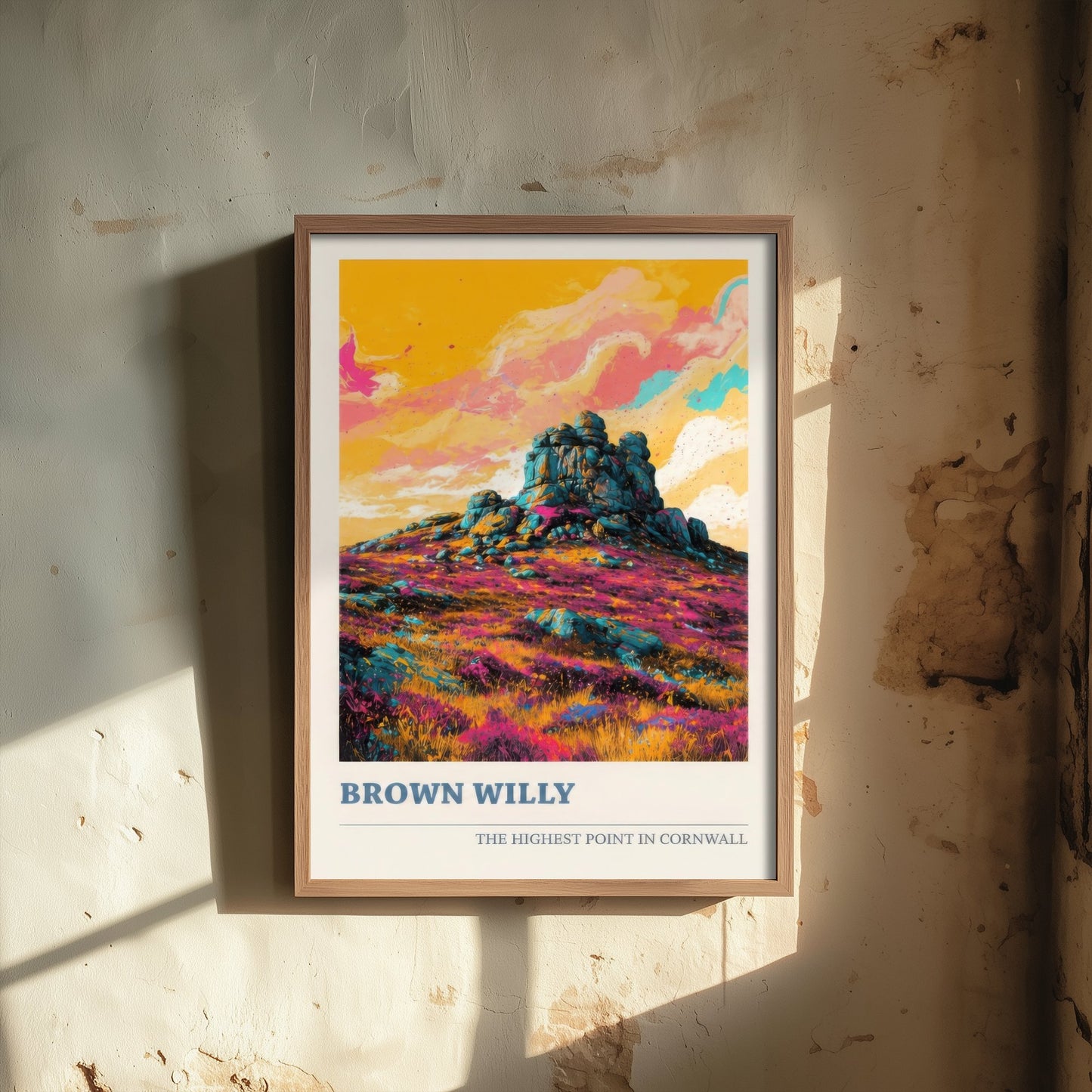 Brown Willy Travel Poster - Cornwall England Art Print - Vibrant Landscape Painting - Bodmin Moor Tor 2/3