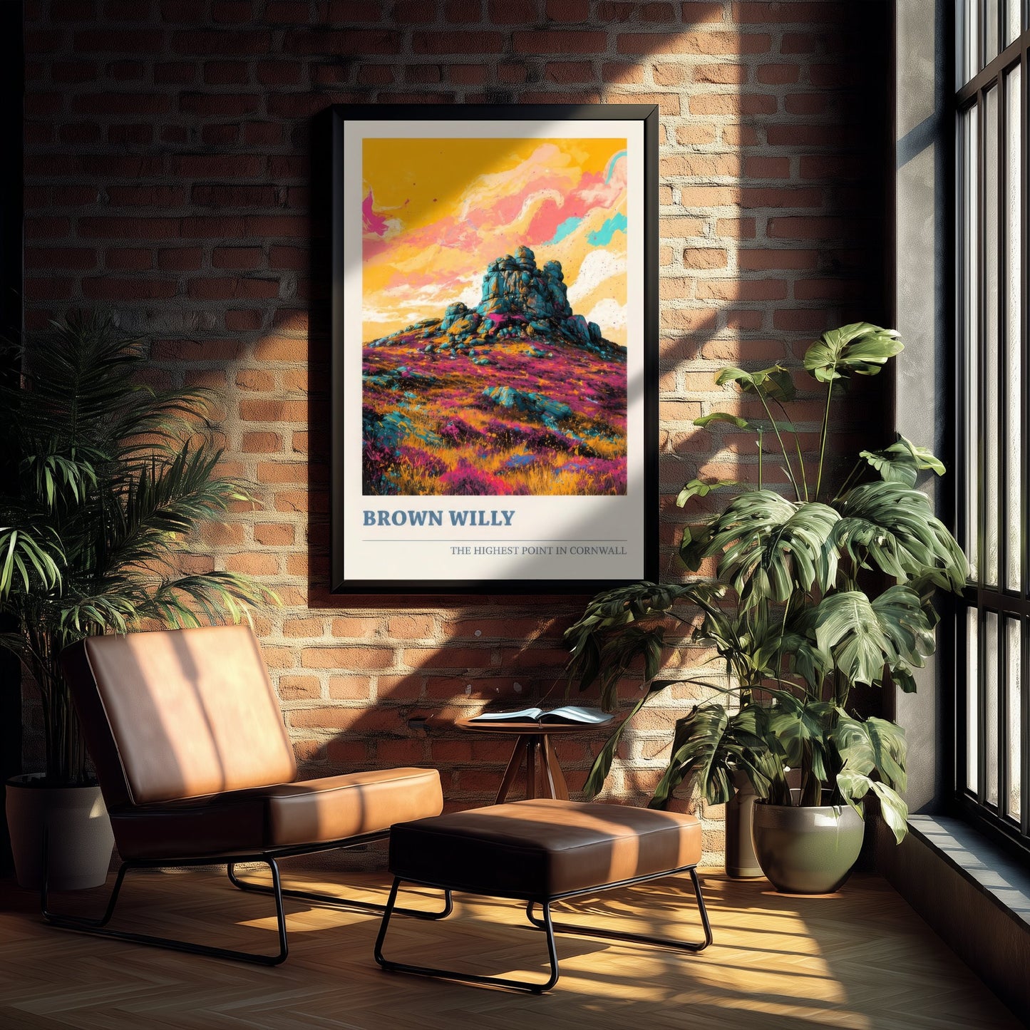 Brown Willy Travel Poster - Cornwall England Art Print - Vibrant Landscape Painting - Bodmin Moor Tor 2/3