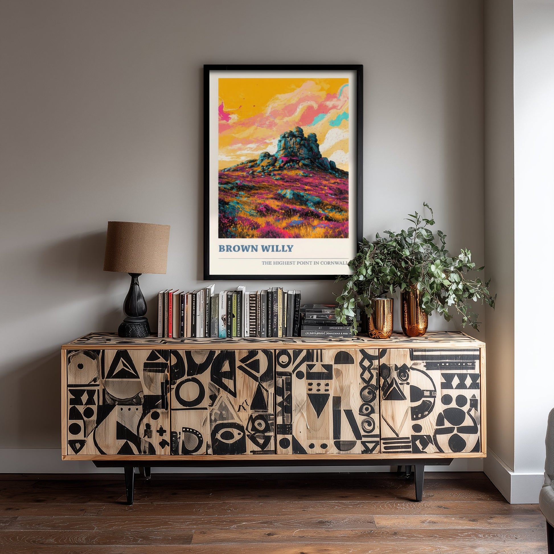 Brown Willy Travel Poster - Cornwall England Art Print - Vibrant Landscape Painting - Bodmin Moor Tor 2/3