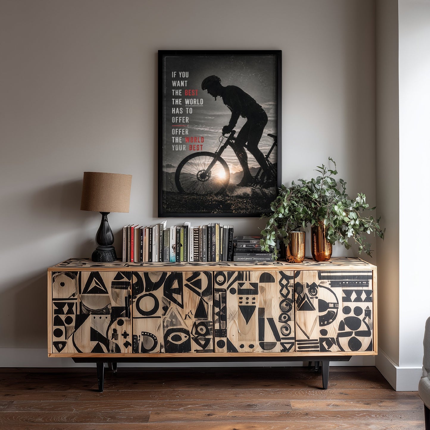 Cycling Motivational Poster - "Offer The World Your Best" - Photo Art Print - Mountain Bike Gift 2/3