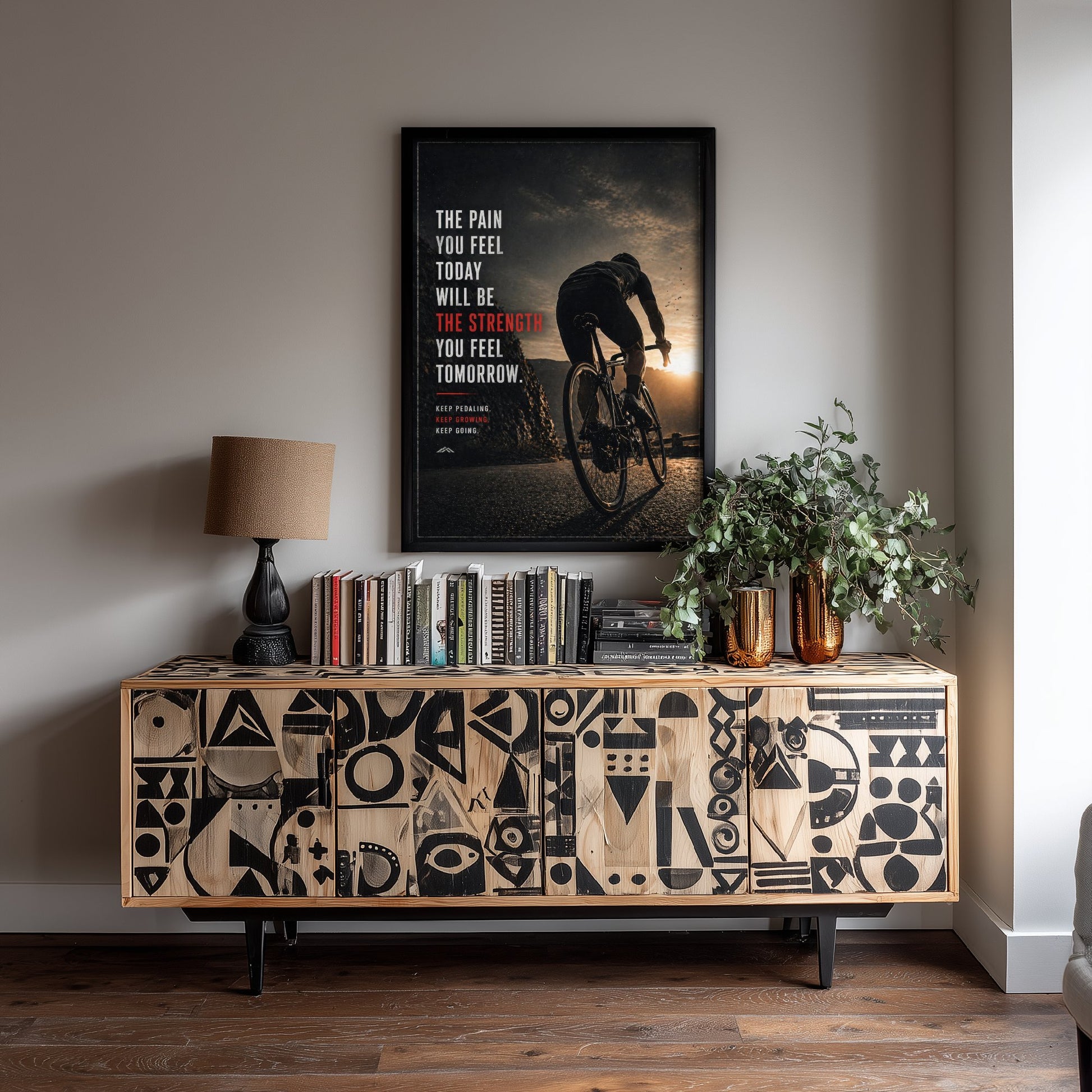 Cycling Motivational Poster - "The Pain You Feel Today" - Photo Art Print - Cyclist Gift Strength 3/3
