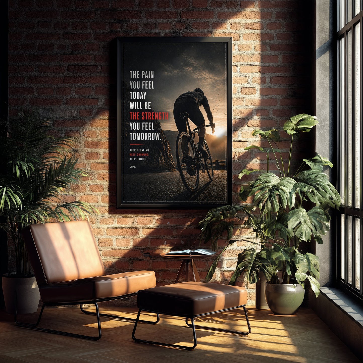 Cycling Motivational Poster - "The Pain You Feel Today" - Photo Art Print - Cyclist Gift Strength 3/3