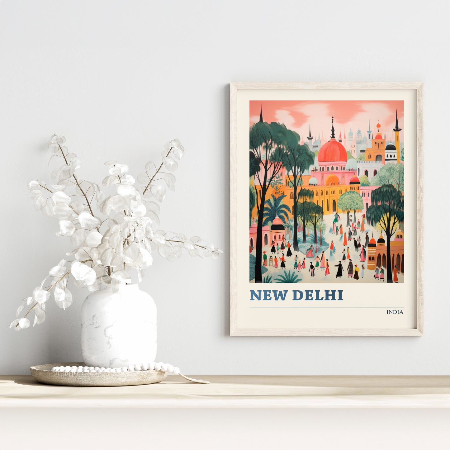 Set of Three Indian Travel Posters - Jaipur, Mumbai, New Delhi