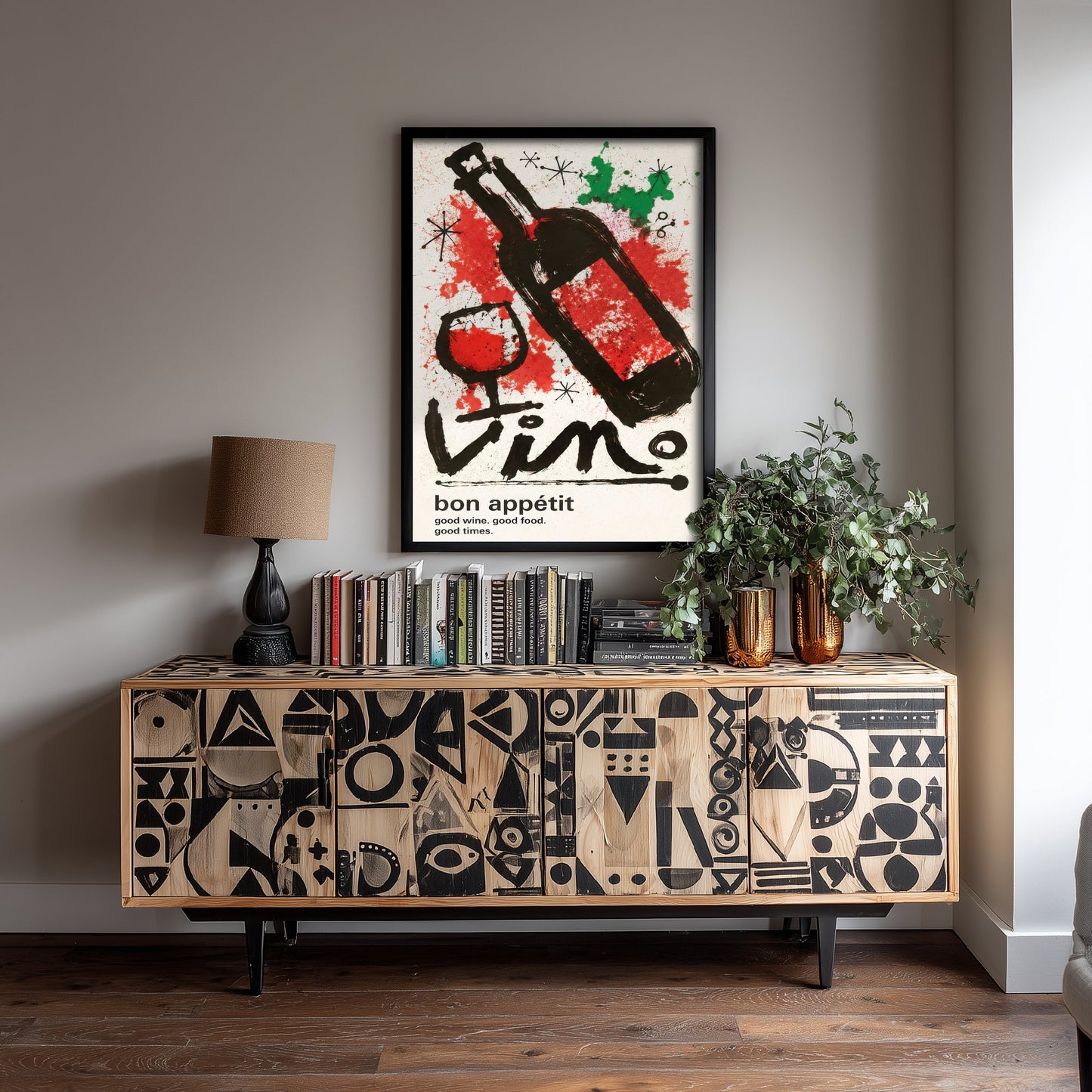 Wine Vino Art Print - Ink Splatter Painting Poster - Kitchen Wall Art - Wine Lover Bar Decor 2/3