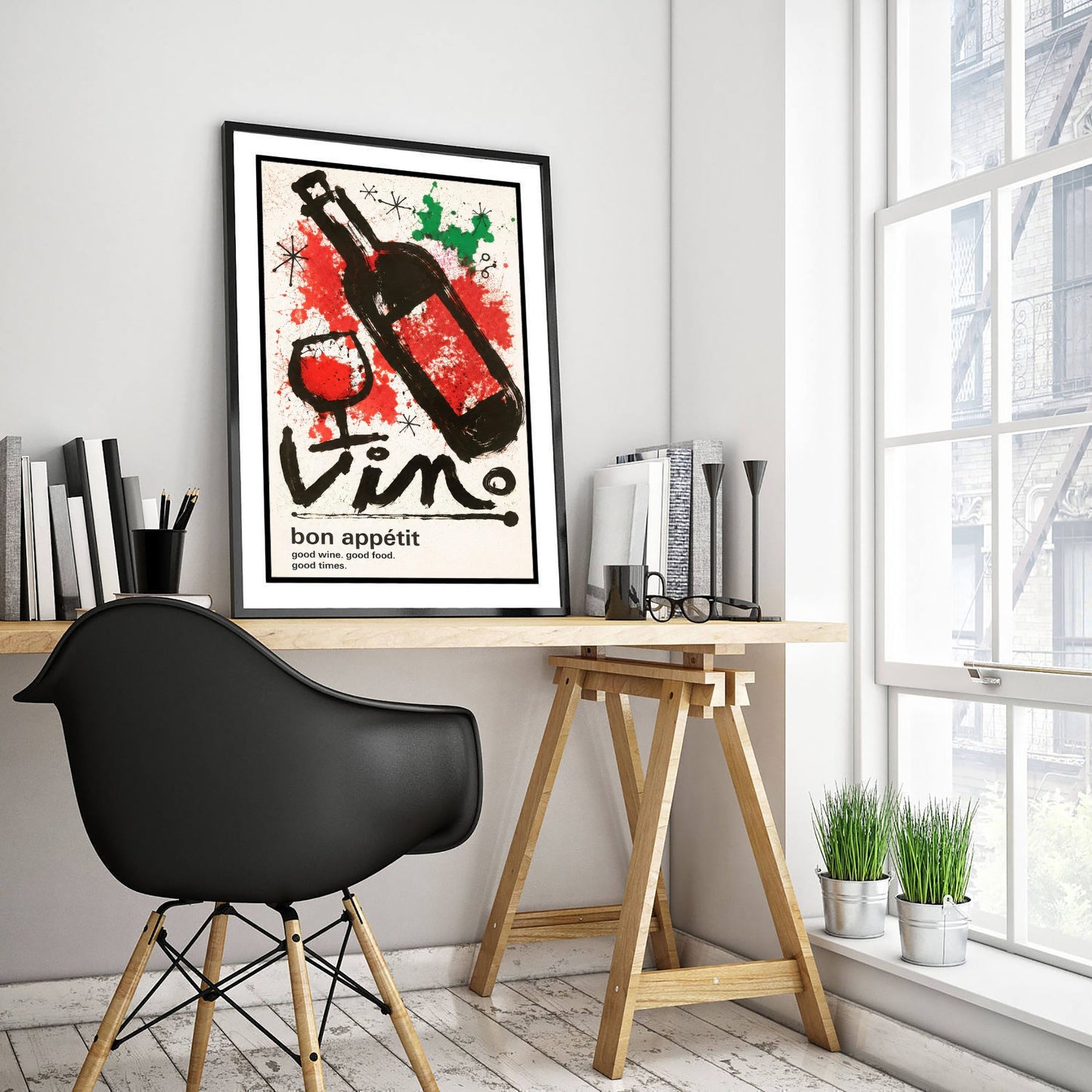Wine Vino Art Print - Ink Splatter Painting Poster - Kitchen Wall Art - Wine Lover Bar Decor 2/3