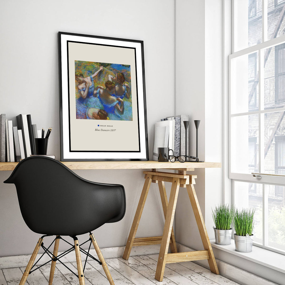 Edgar Degas - Blue Dancers (1897) - Classic Painting Art Print - Ballet Dancer Gallery Poster