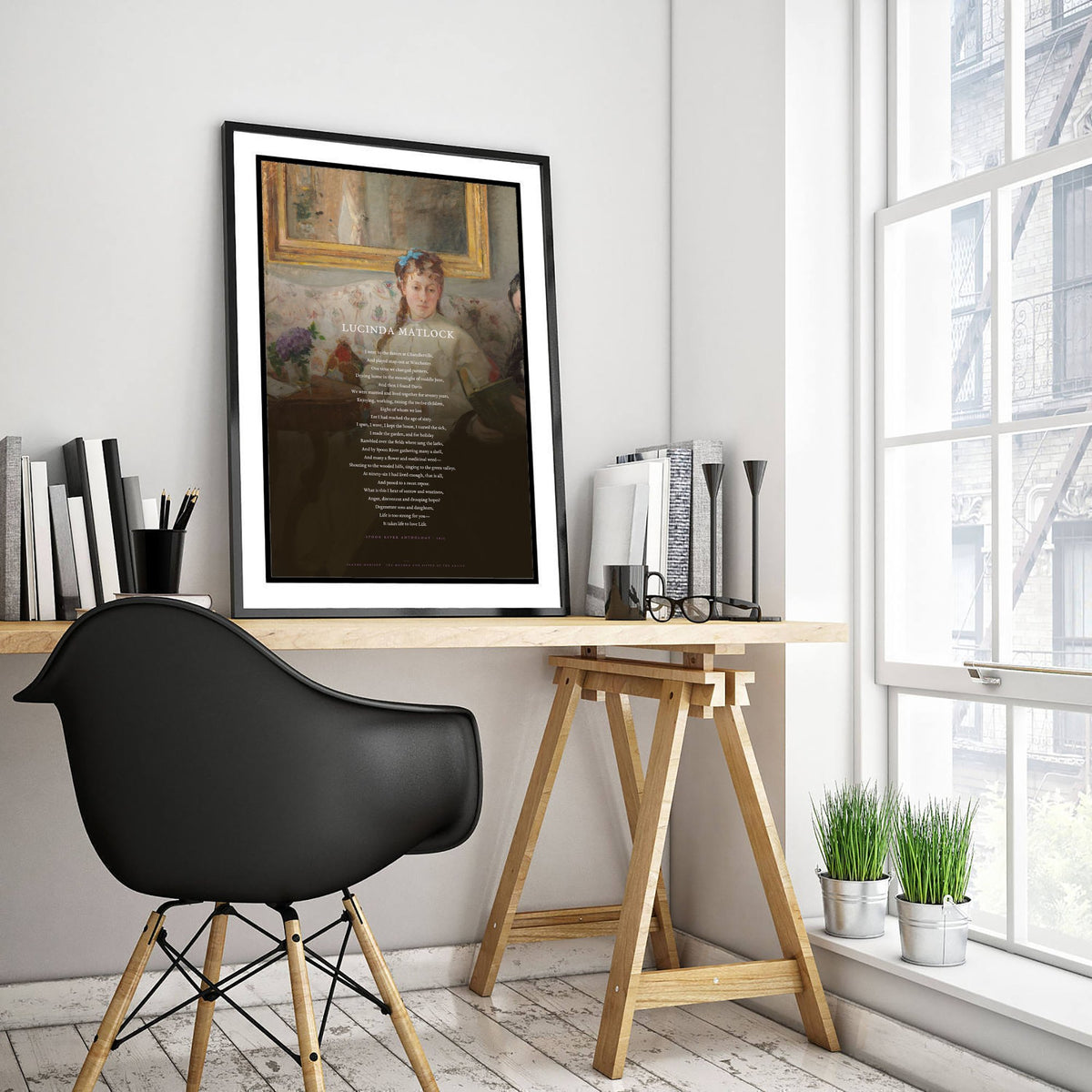 Lucinda Matlock by Edgar Lee Masters Art Print - Full Poem Poster - Spoon River Anthology Poetry over Impressionist Painting