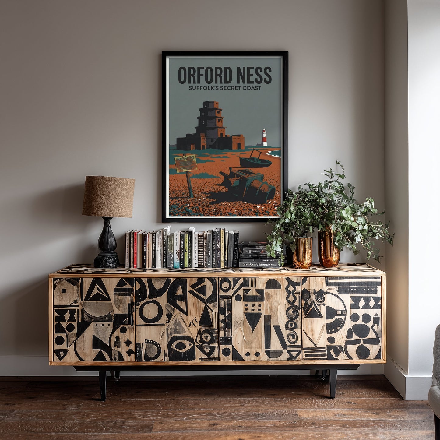 Orford Ness Travel Poster - Suffolk Coast Art Print - Retro Screenprint Illustration - Eerie Edgelands 1/3