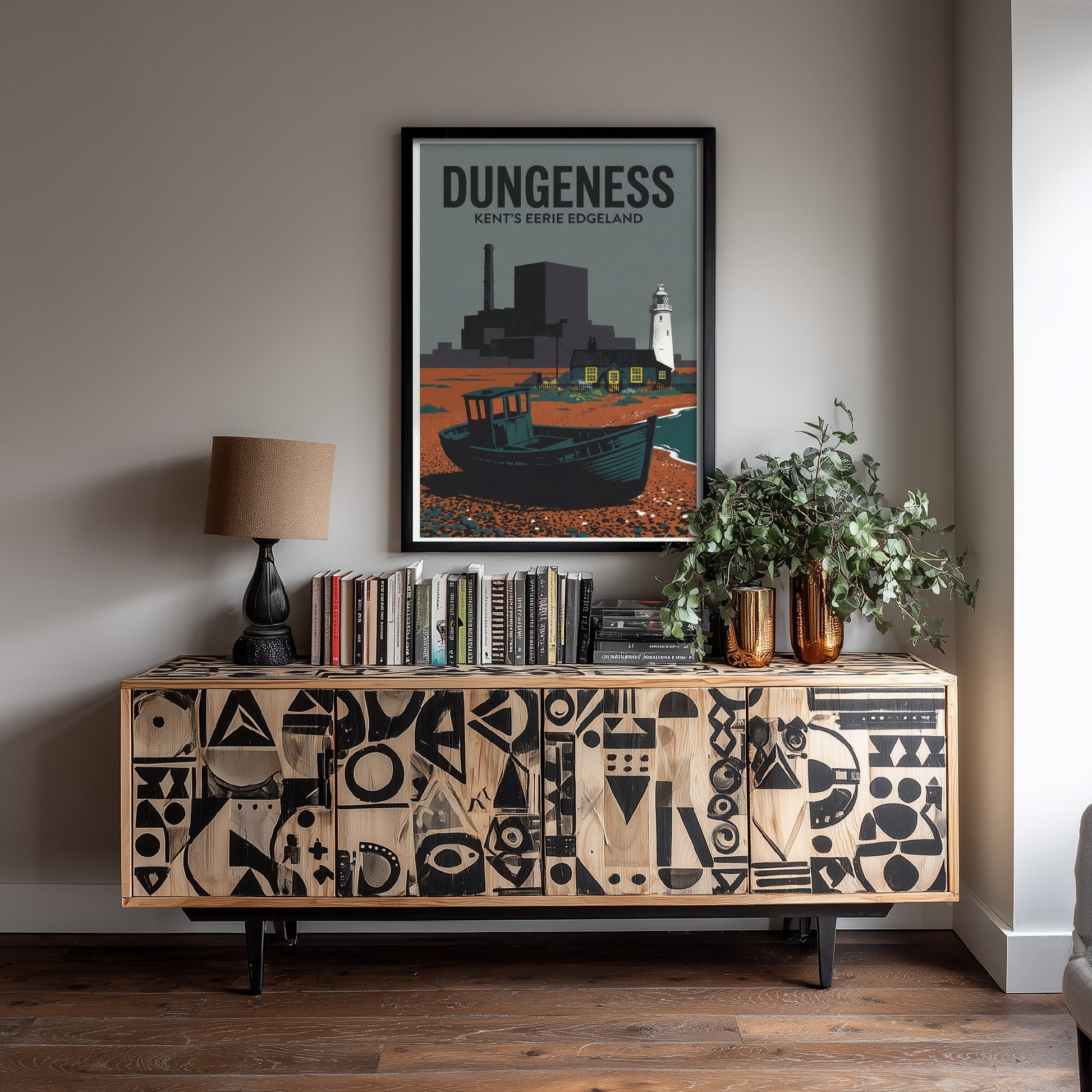 Dungeness Travel Poster - Kent Coast Art Print - Retro Screenprint Illustration - Eerie Edgelands 3/3