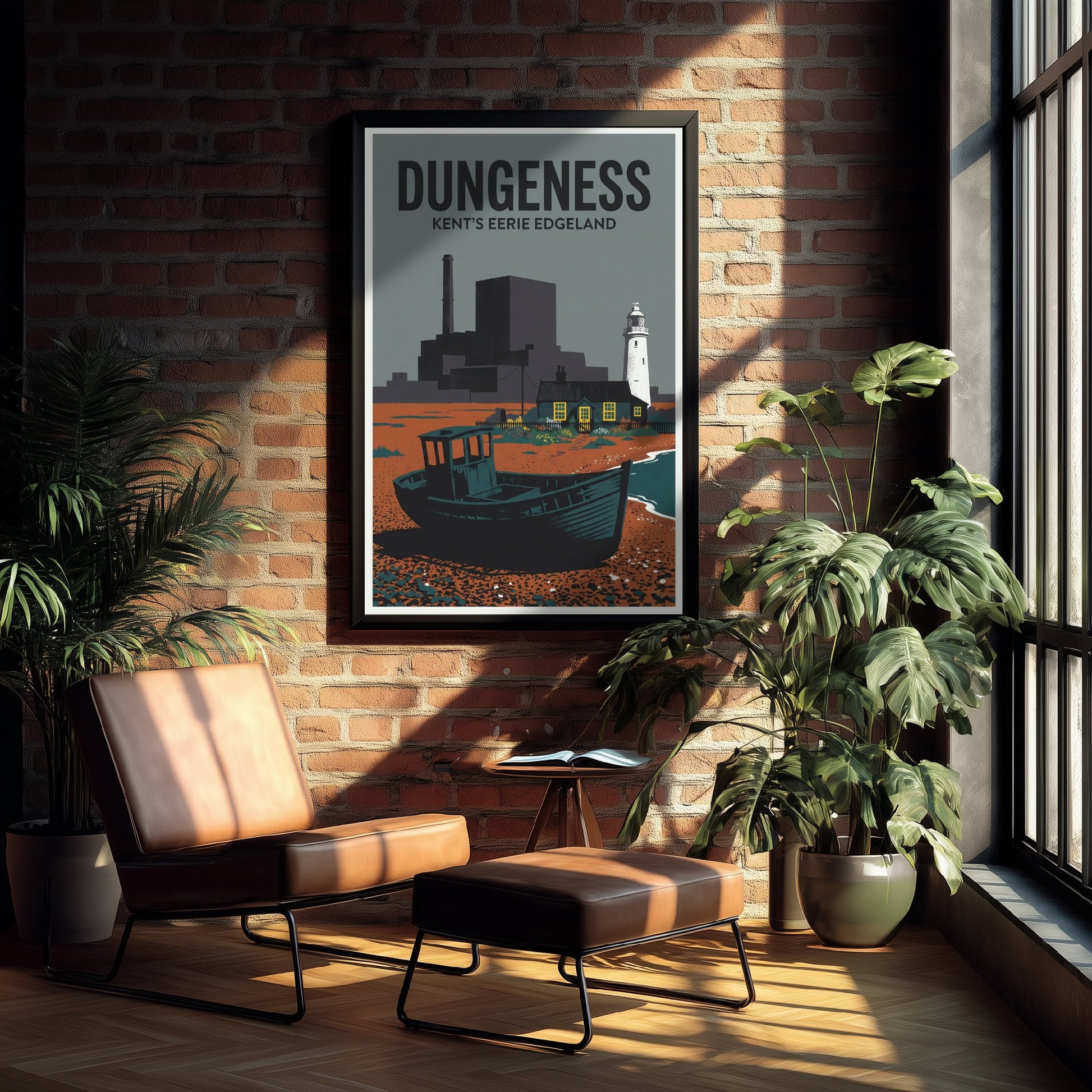 Dungeness Travel Poster - Kent Coast Art Print - Retro Screenprint Illustration - Eerie Edgelands 3/3