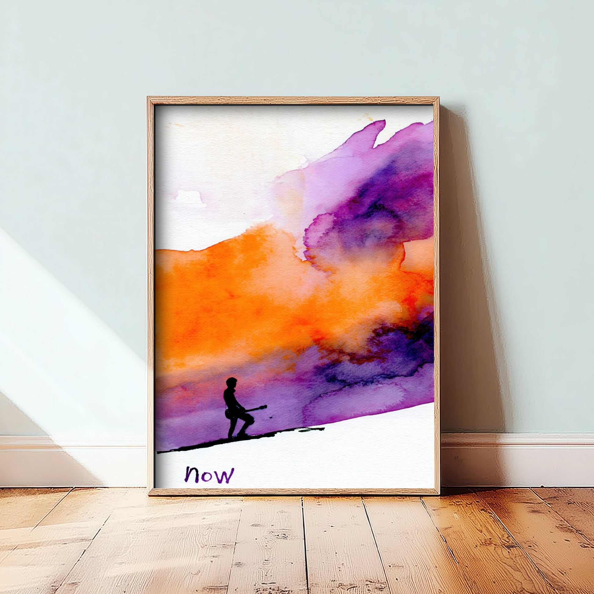 Electric Guitar Watercolour Art Print - Now Music Poster - Loose Ink Guitarist Wall Art 3/3