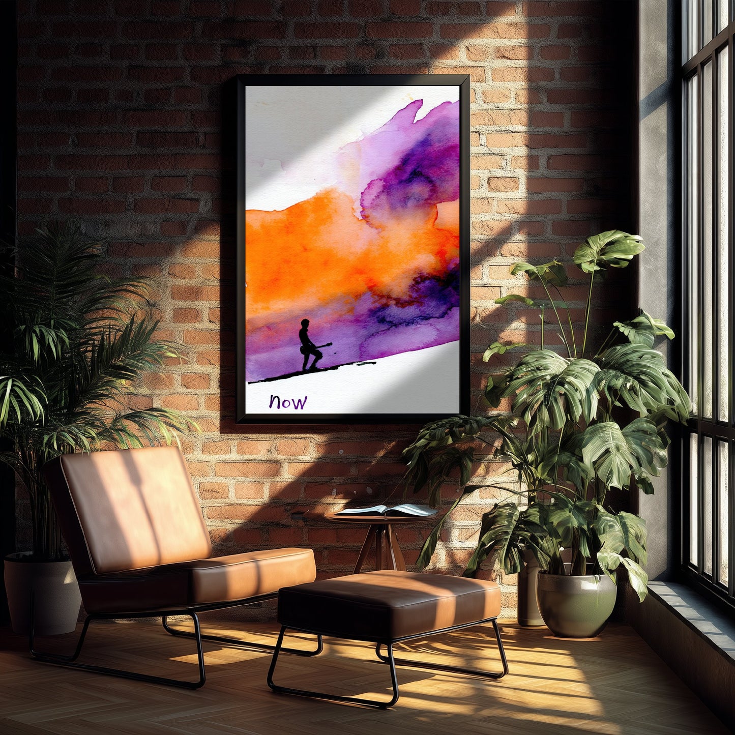 Electric Guitar Watercolour Art Print - Now Music Poster - Loose Ink Guitarist Wall Art 3/3