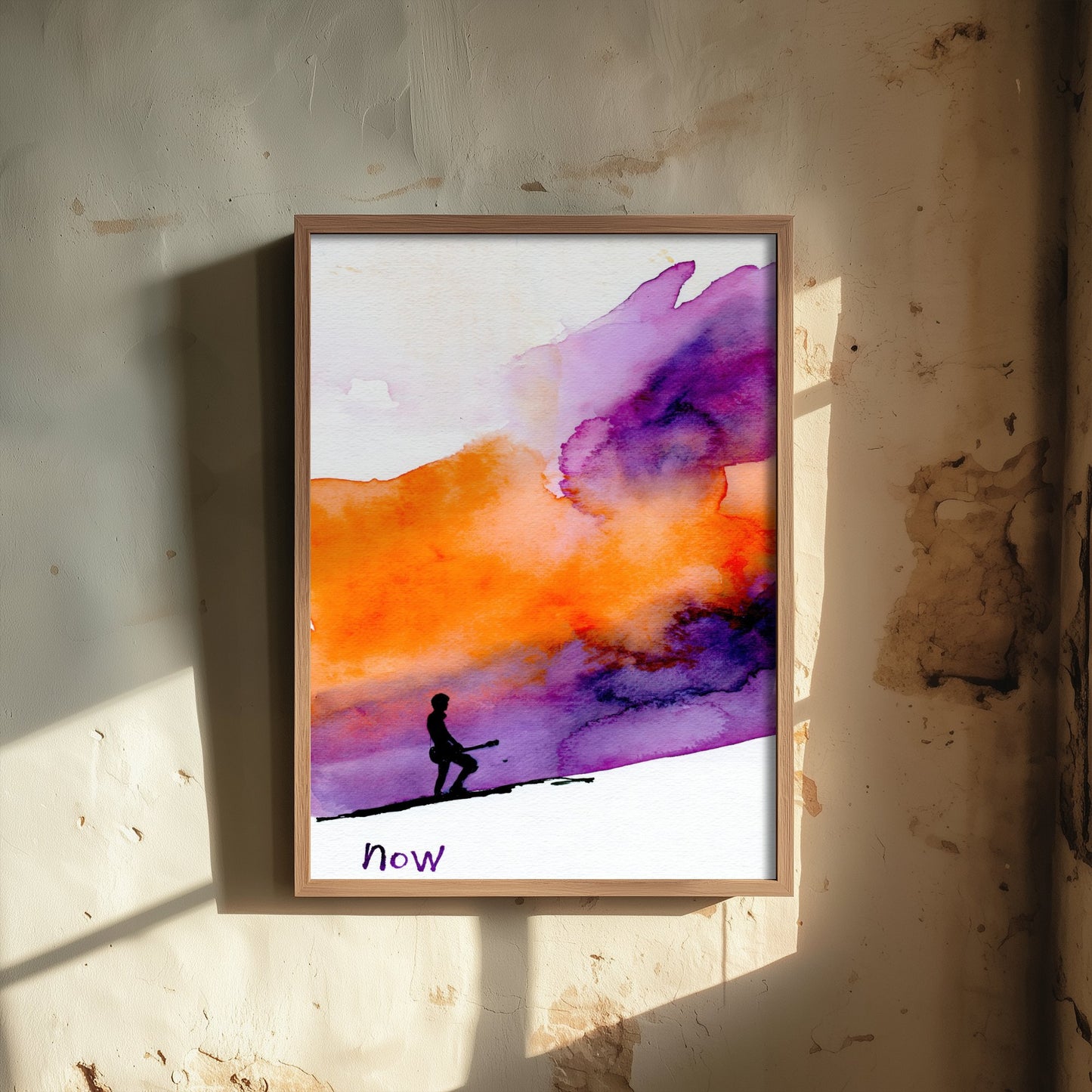 Electric Guitar Watercolour Art Print - Now Music Poster - Loose Ink Guitarist Wall Art 3/3