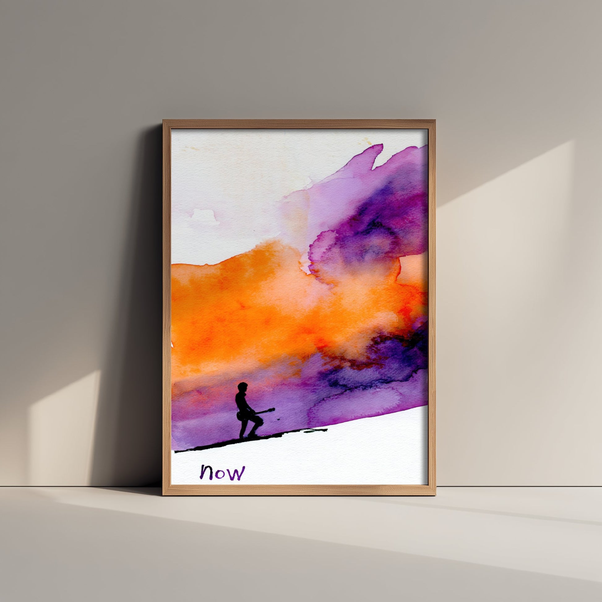 Electric Guitar Watercolour Art Print - Now Music Poster - Loose Ink Guitarist Wall Art 3/3
