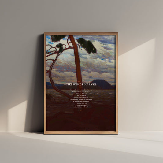 The Winds of Fate by Ella Wheeler Wilcox Art Print - Full Poem over The West Wind Classic Landscape Painting - Set of the Sails Poster