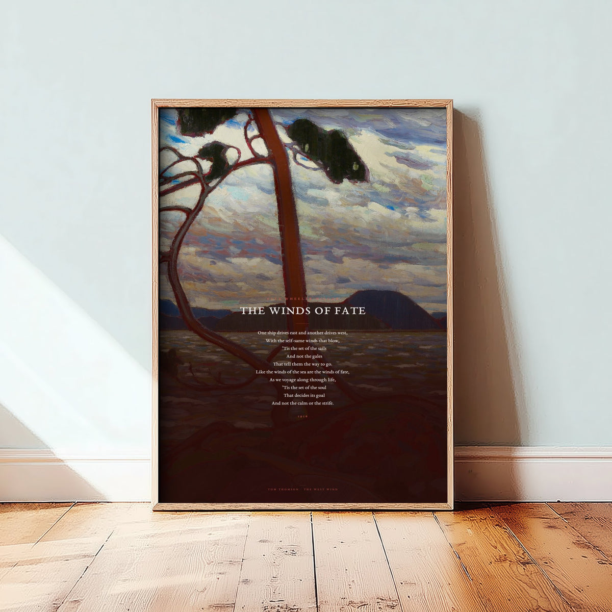 The Winds of Fate by Ella Wheeler Wilcox Art Print - Full Poem over The West Wind Classic Landscape Painting - Set of the Sails Poster