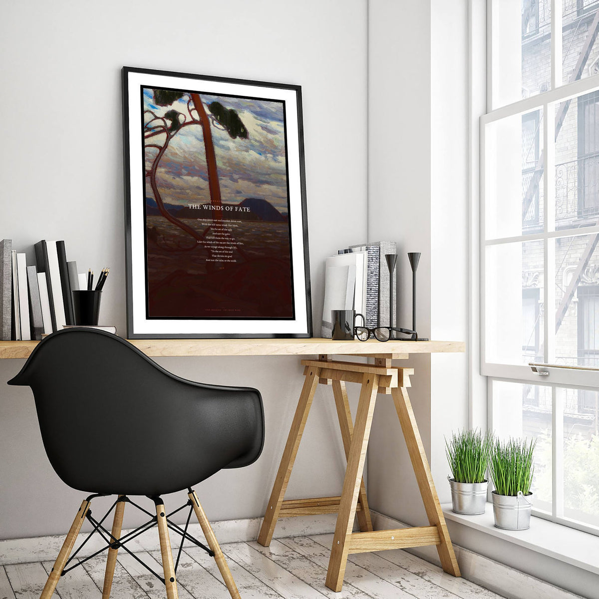 The Winds of Fate by Ella Wheeler Wilcox Art Print - Full Poem over The West Wind Classic Landscape Painting - Set of the Sails Poster