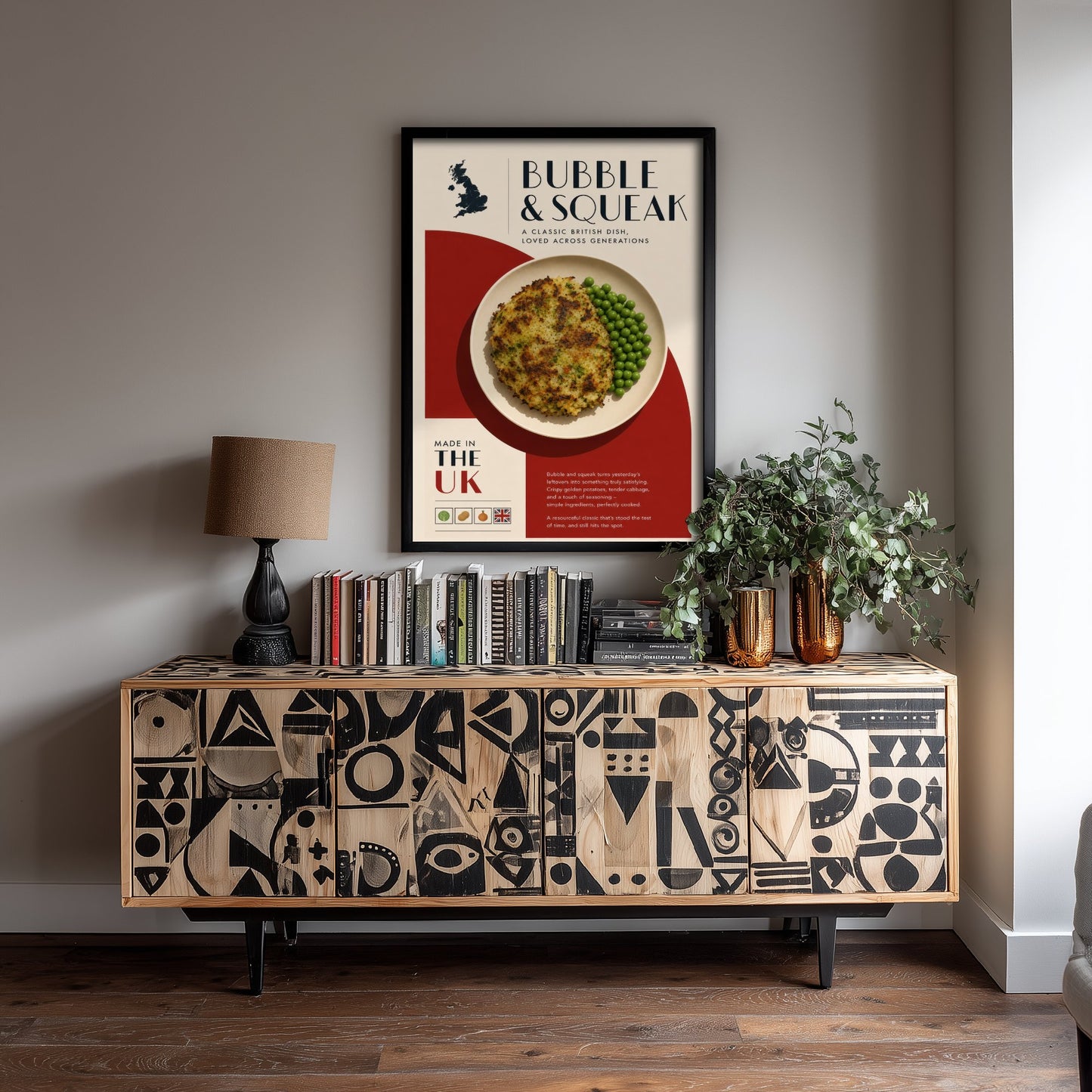 Bubble & Squeak Art Print - Classic British Food Poster - Editorial Illustration - UK Kitchen Wall Art 1/3