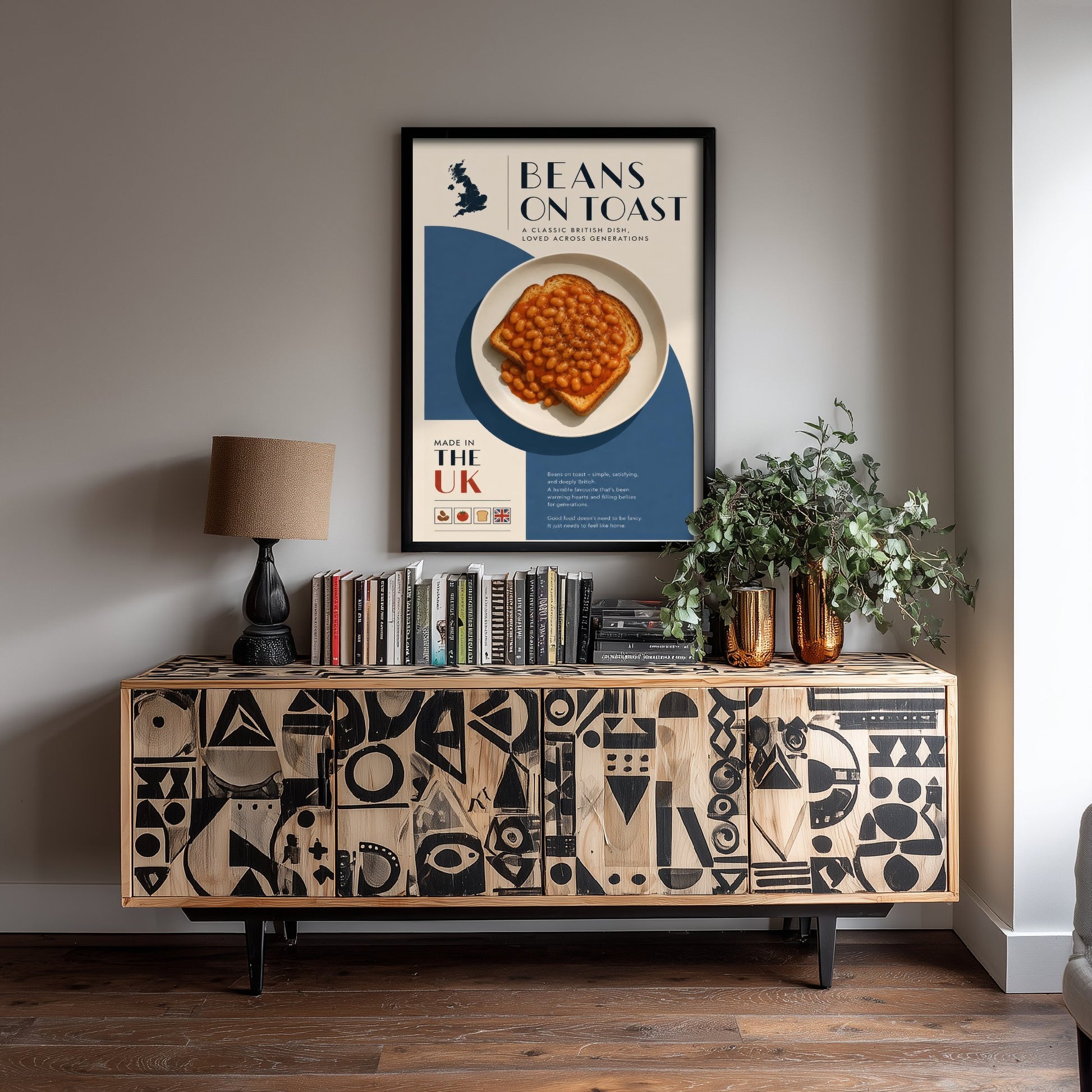 Beans on Toast Art Print - Classic British Food Poster - Editorial Illustration - UK Kitchen Wall Art 2/3