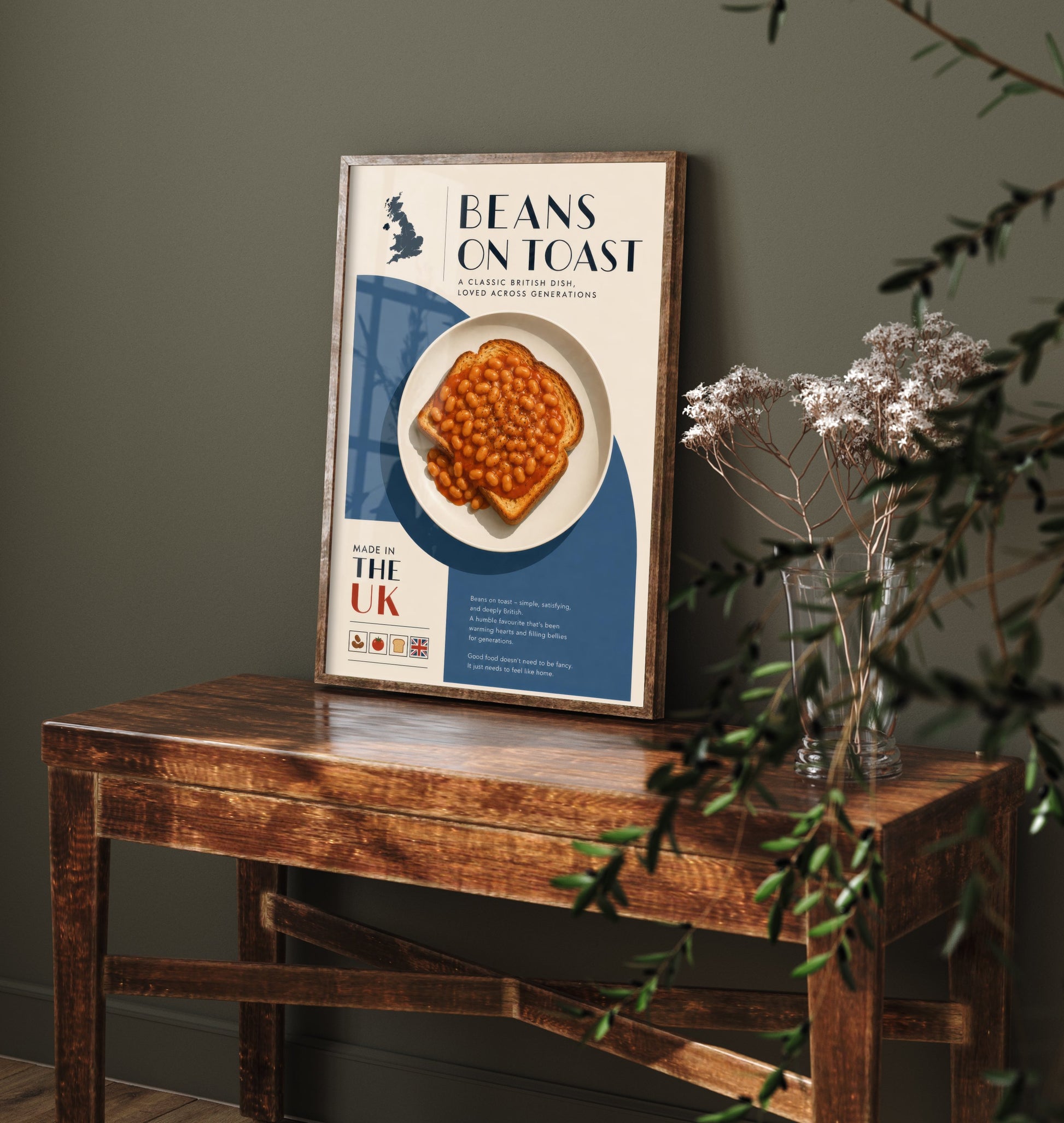 Beans on Toast Art Print - Classic British Food Poster - Editorial Illustration - UK Kitchen Wall Art 2/3