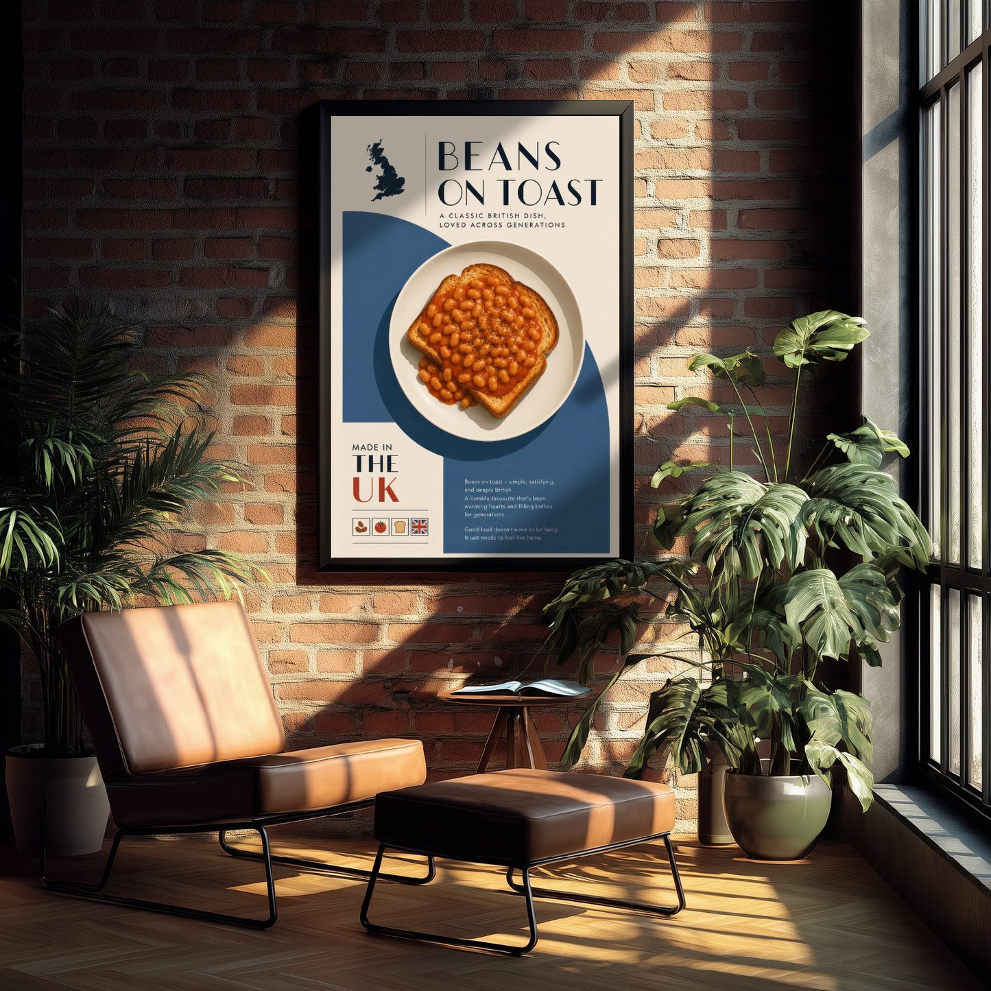 Beans on Toast Art Print - Classic British Food Poster - Editorial Illustration - UK Kitchen Wall Art 2/3
