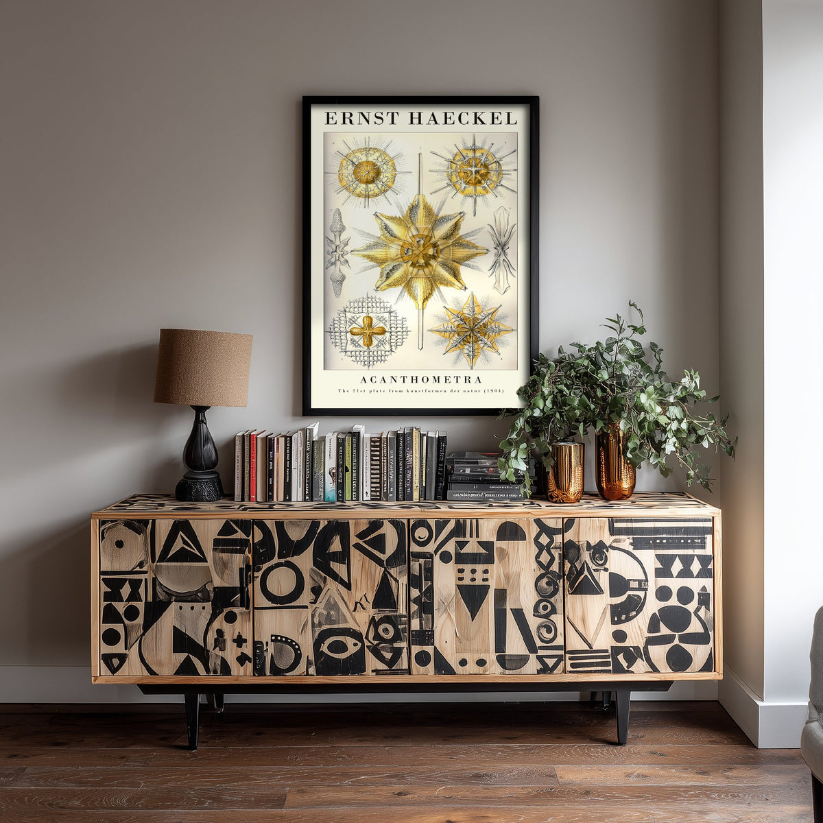 Radiolarians Art Print - Ernst Haeckel Poster - Acanthometra Plate 21 - Art Forms in Nature Vintage Illustration